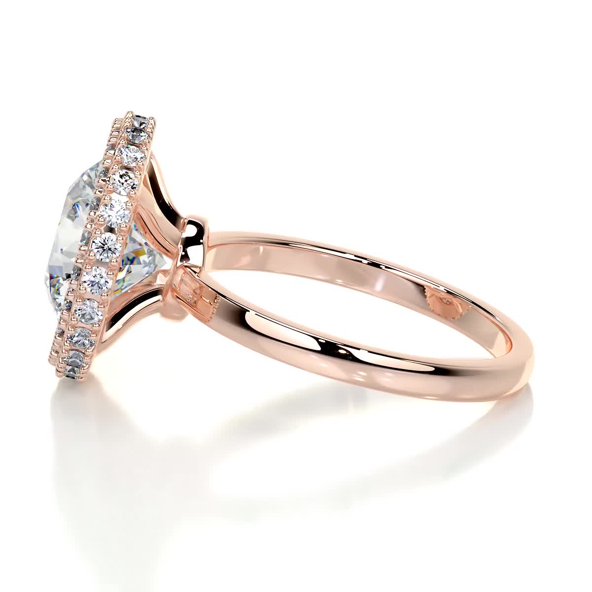 Rosalie Moissanite & Diamond Ring -14K Rose Gold、mySite、hinf8tx79
