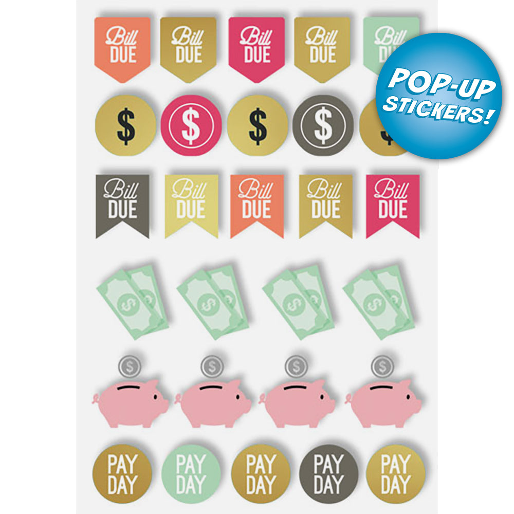  Budget Planners Pop-Up 3-D Stickers、mySite、ghnorth