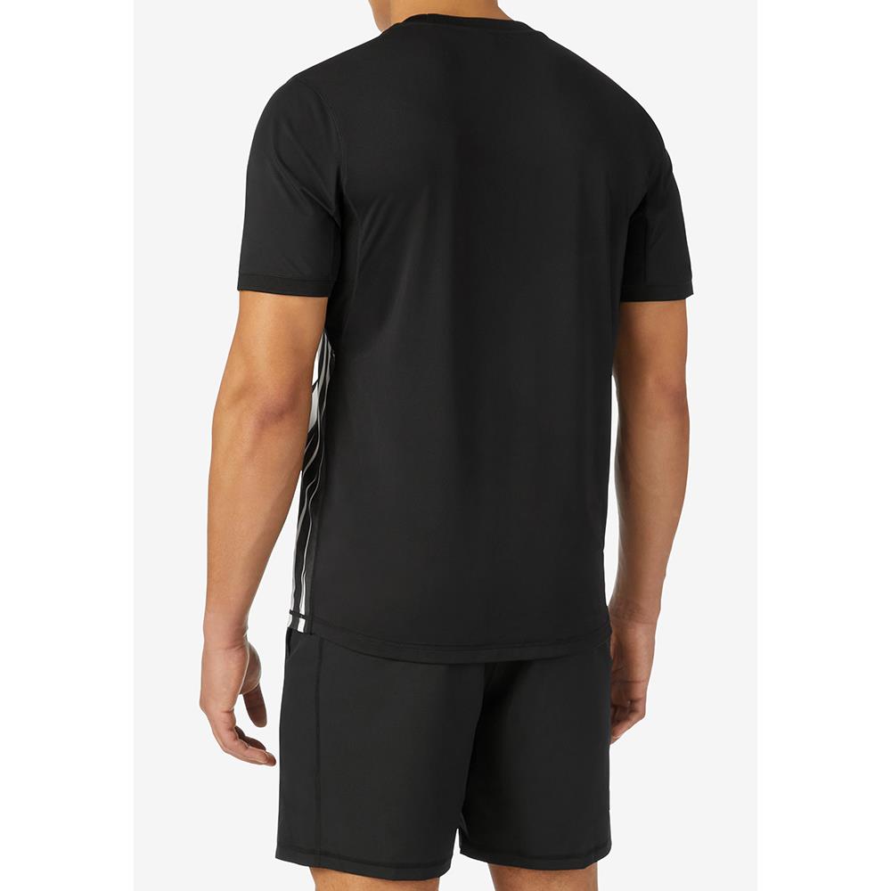 Fila Men's LA Finale Printed Short Sleeve Crew - Shattered Black