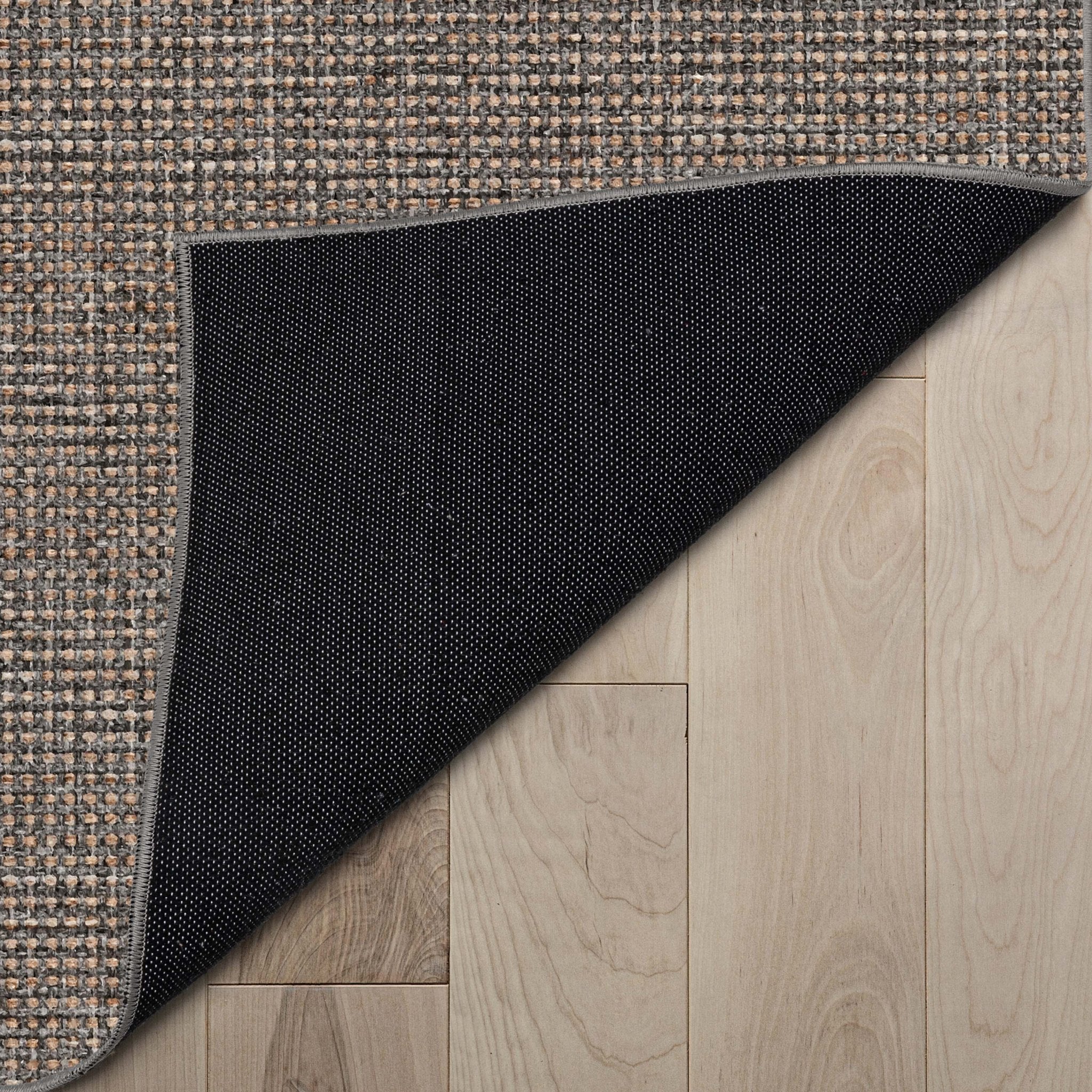 Faux-Jute Airedale Solid & Striped Grey Flatweave 5' x 7' Rug、mySite、gigharbornorthrealestate