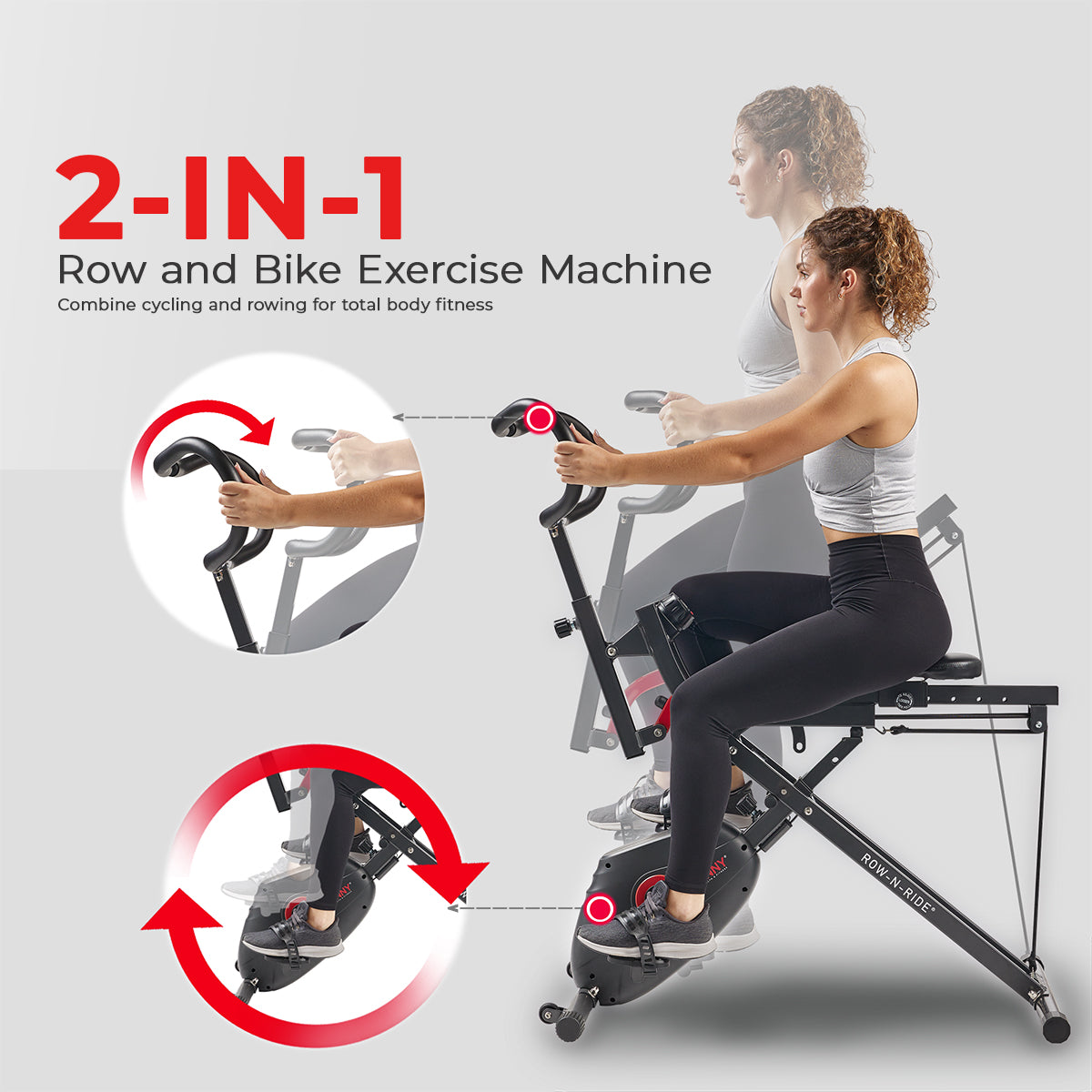  Smart 2 in 1 Upright Row-N-Ride® Squat Assist Trainer Machine and Exercise Bike、mySite、ghnorth