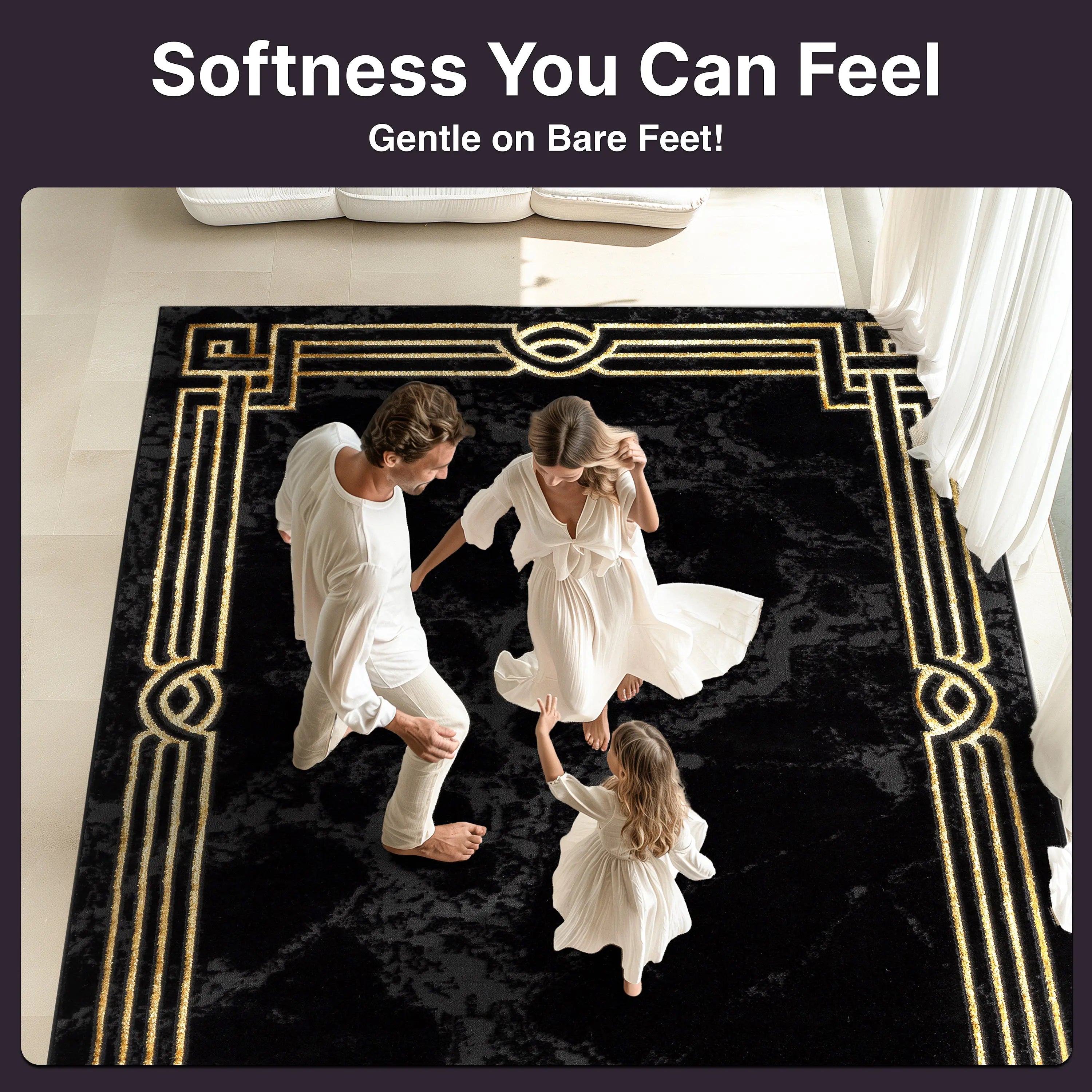 Huntington Retro Marble Border Glam Rug、mySite、gigharbornorthrealestate