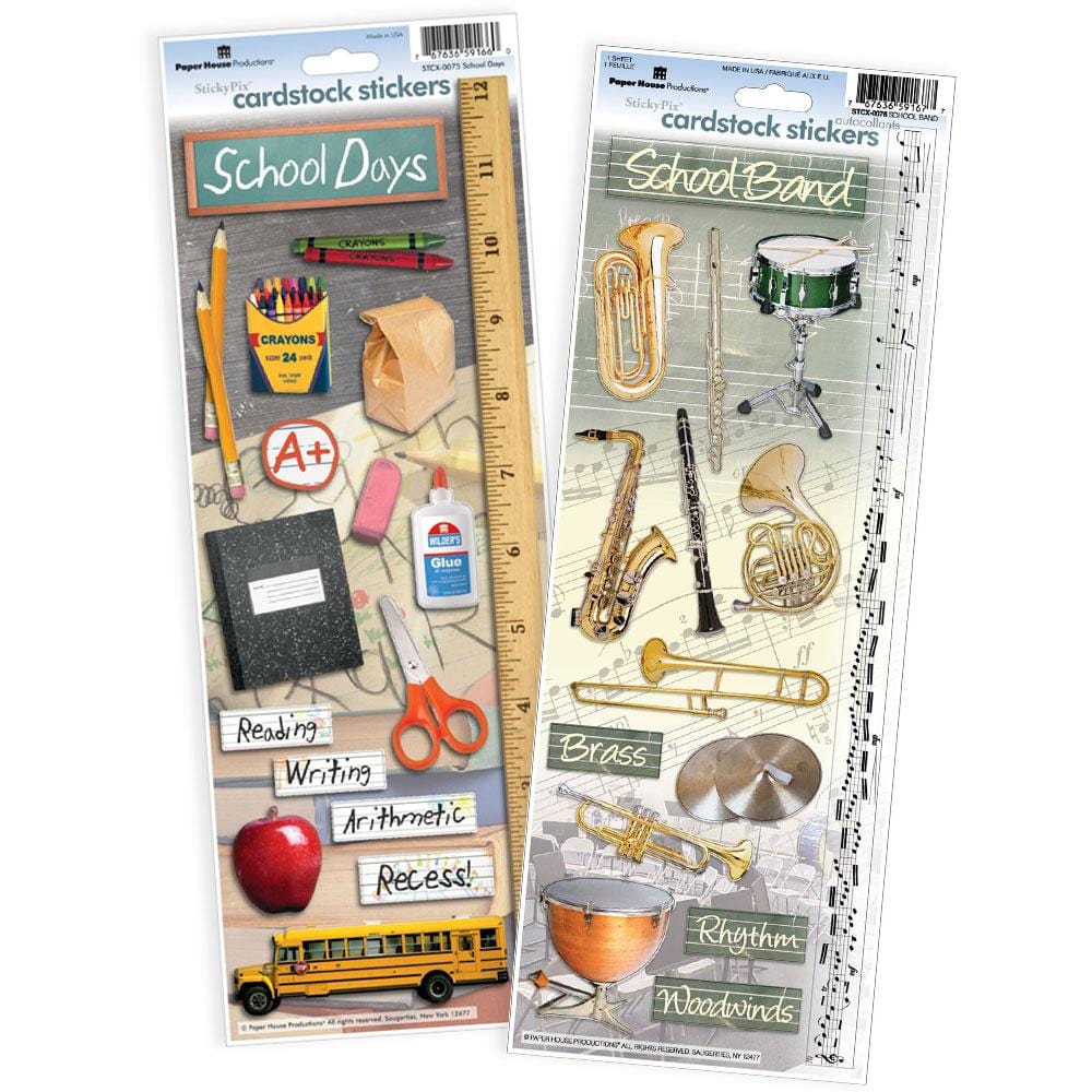  Scrapbook Stickers - School Days Value Pack、mySite、ghnorth