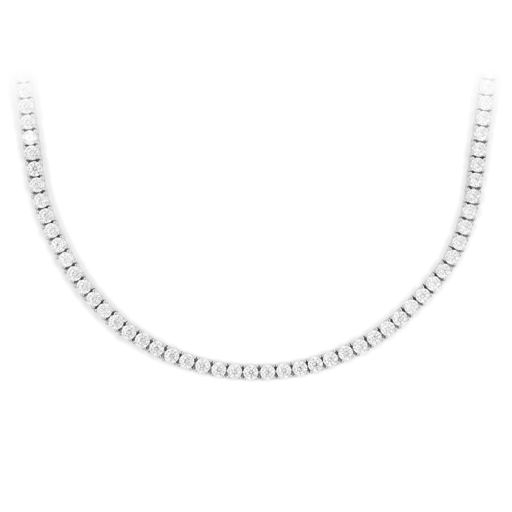 3MM Diamond Tennis Chain 14K Solid White Gold、mySite、hinf8tx79