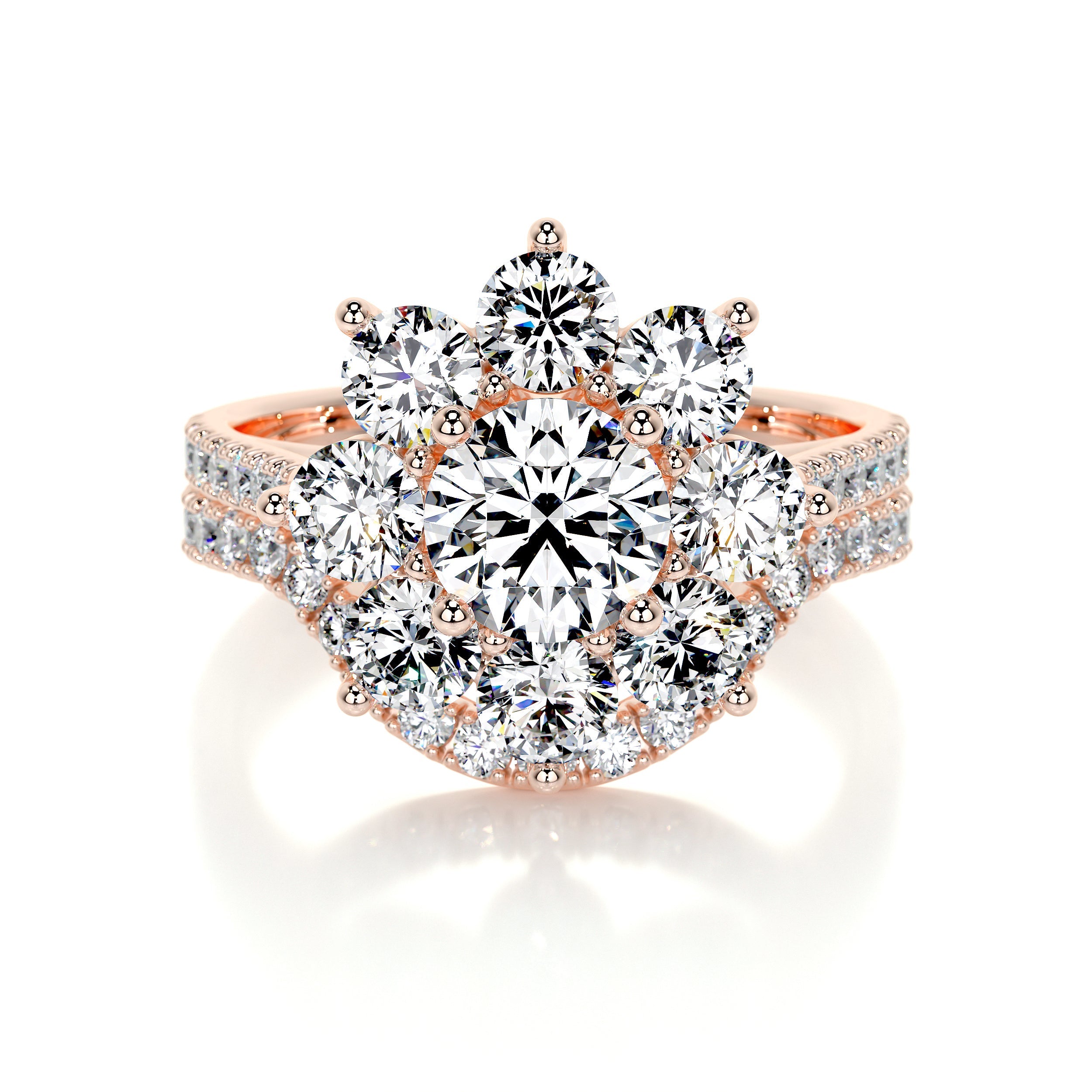 La Fleur Lab Grown Diamond Bridal Set -14K Rose Gold、mySite、hinf8tx79