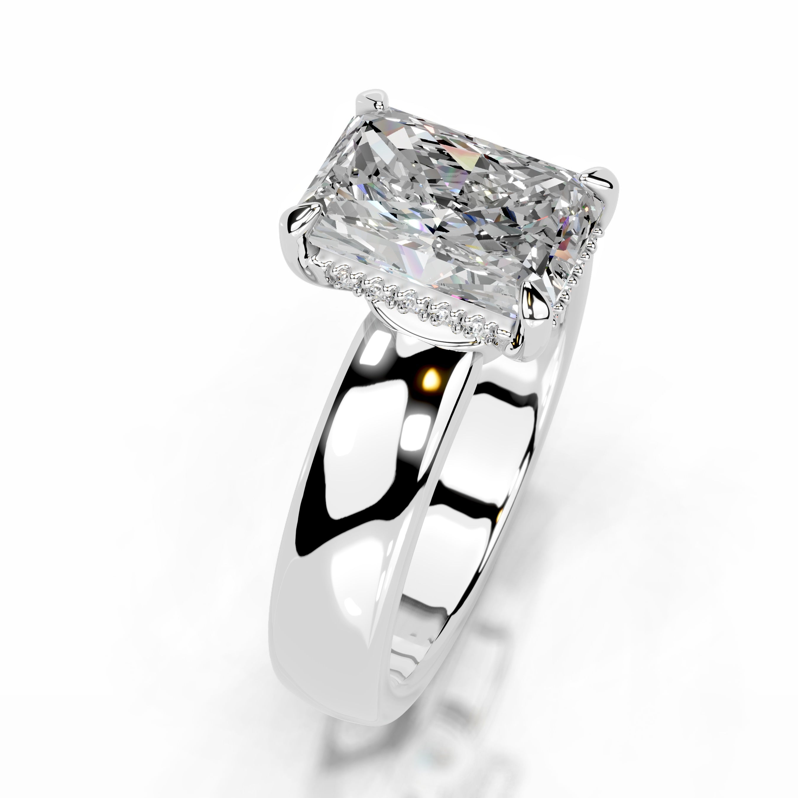 Lux Moissanite & Diamond Ring - 18K White Gold、mySite、hinf8tx79
