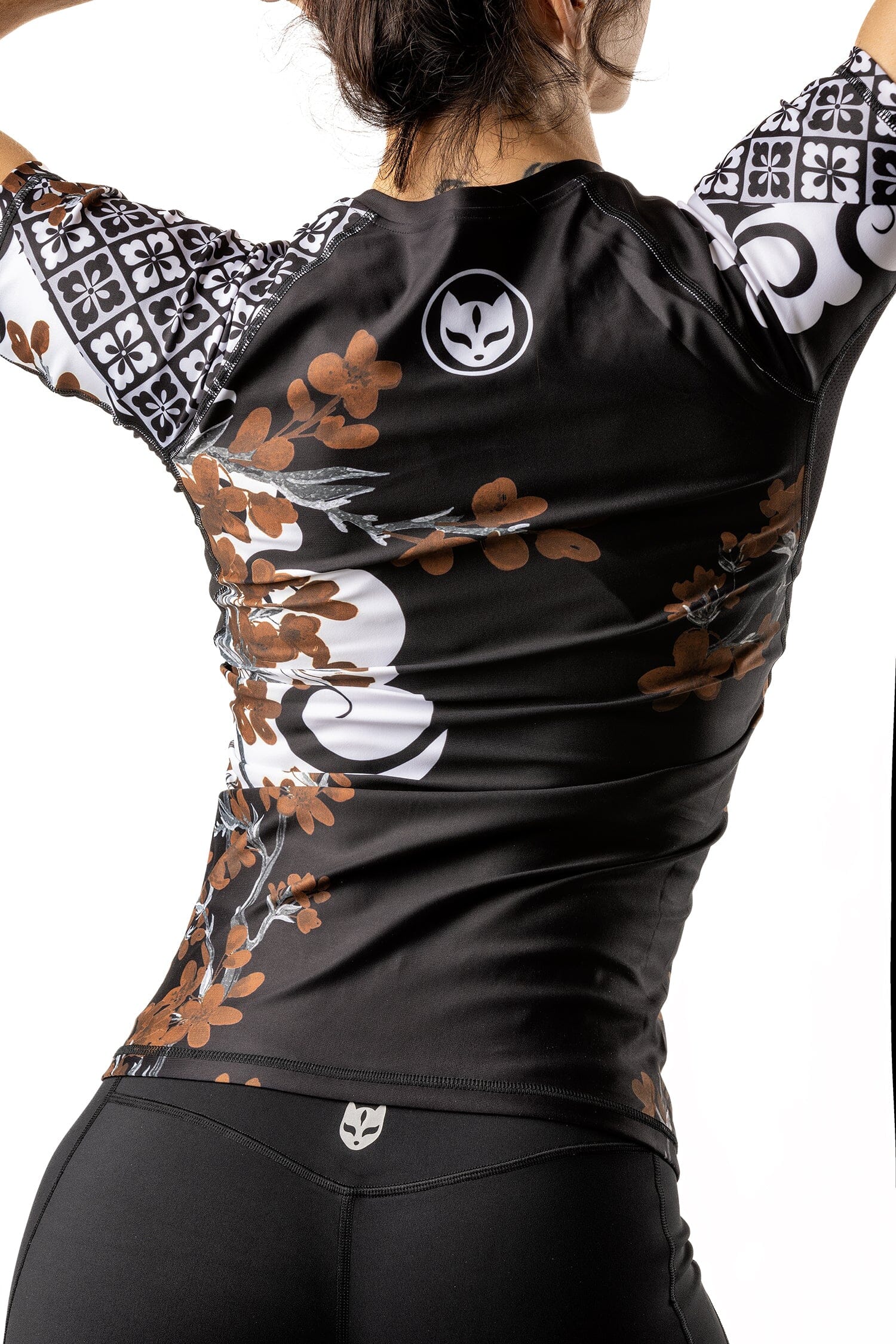 Women's Cherry Blossom Ranked Jiu Jitsu Rashguard - Short Sleeve、mySite、gigharbornorthrealestate