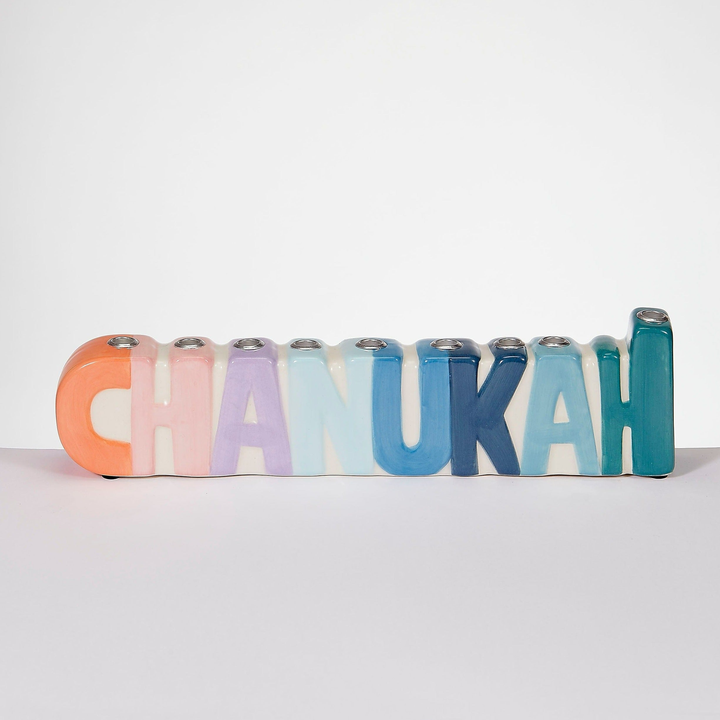 Pastel Chanukah Ceramic Menorah、mySite、topwebapps