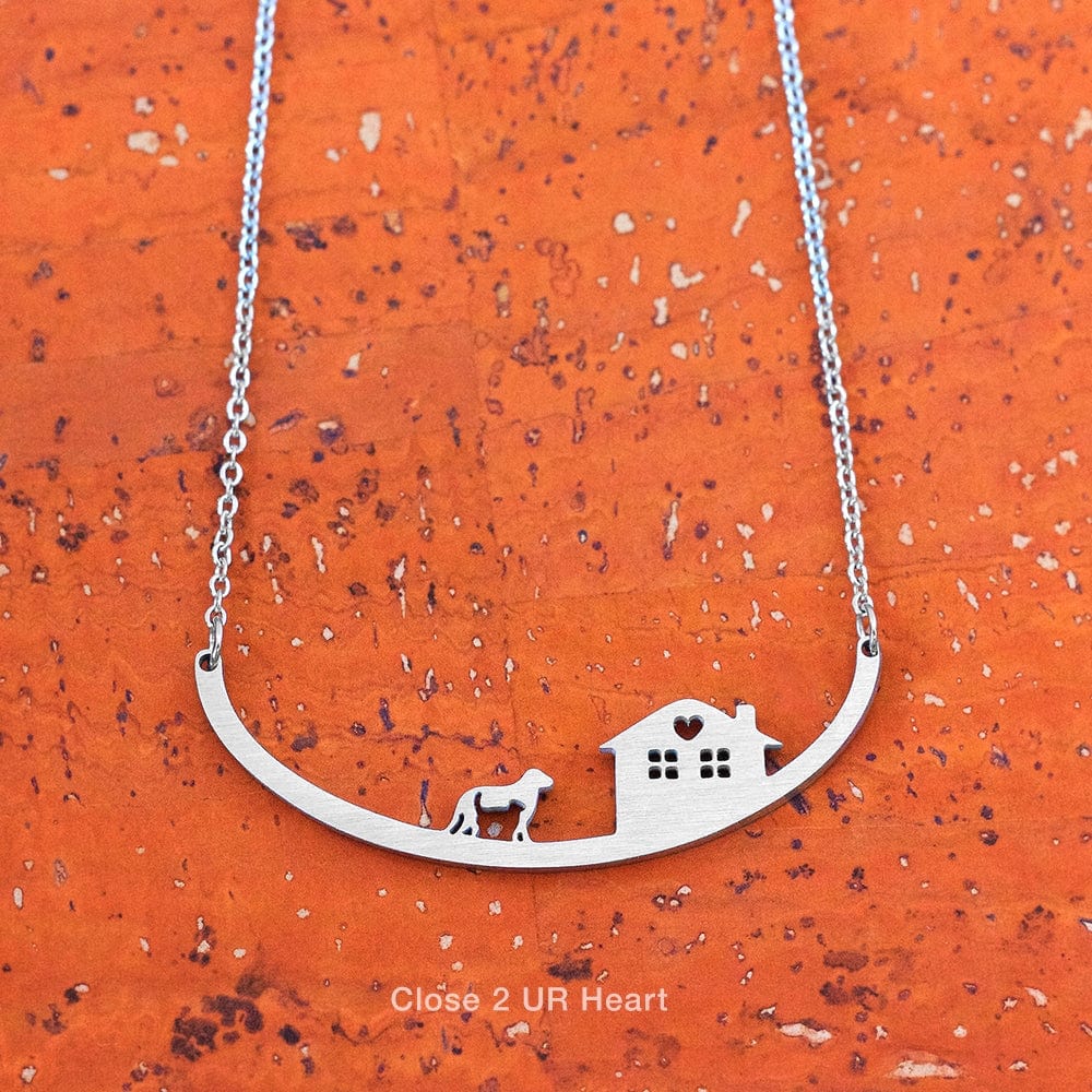 Pet Lover's Picks: Dogs and Cats Stainless Steel Made in the USA Bar Necklaces*、mySite、g9winljtr