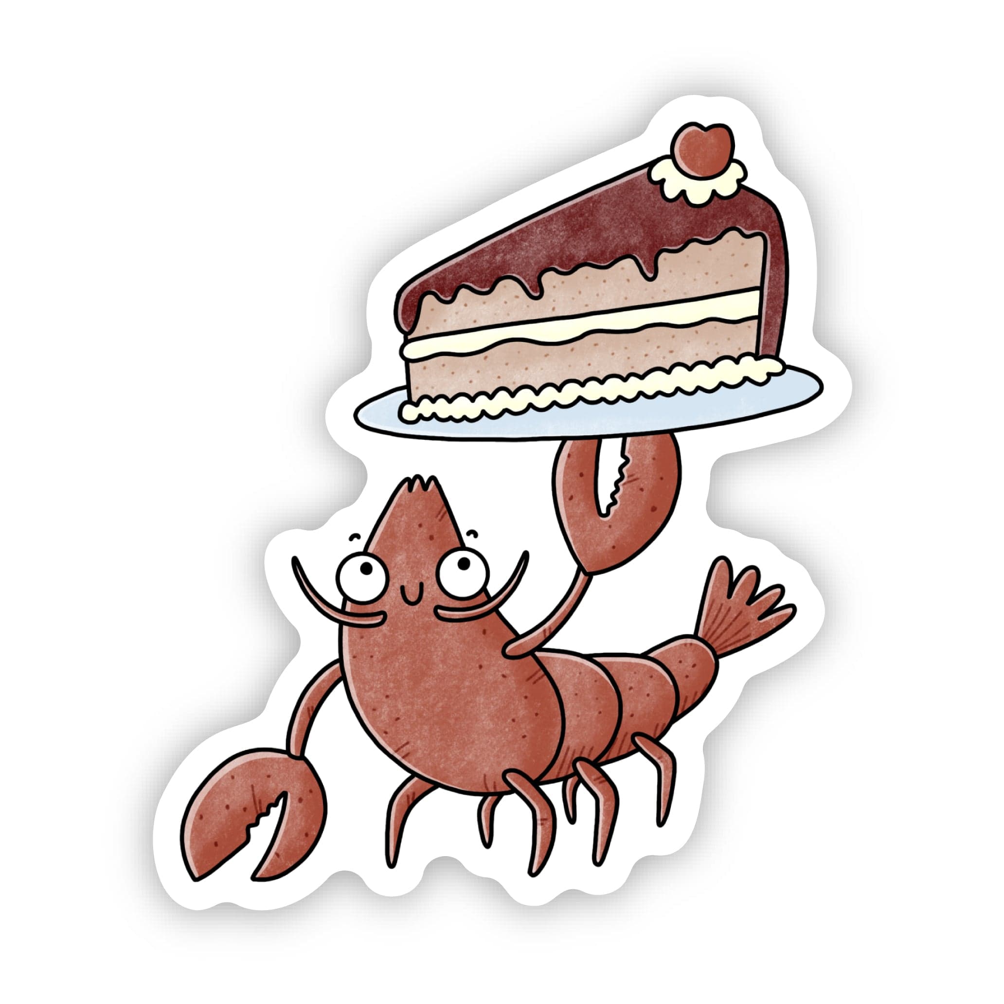  Lobster With Boston Cake Massachusetts Sticker、mySite、ghnorth