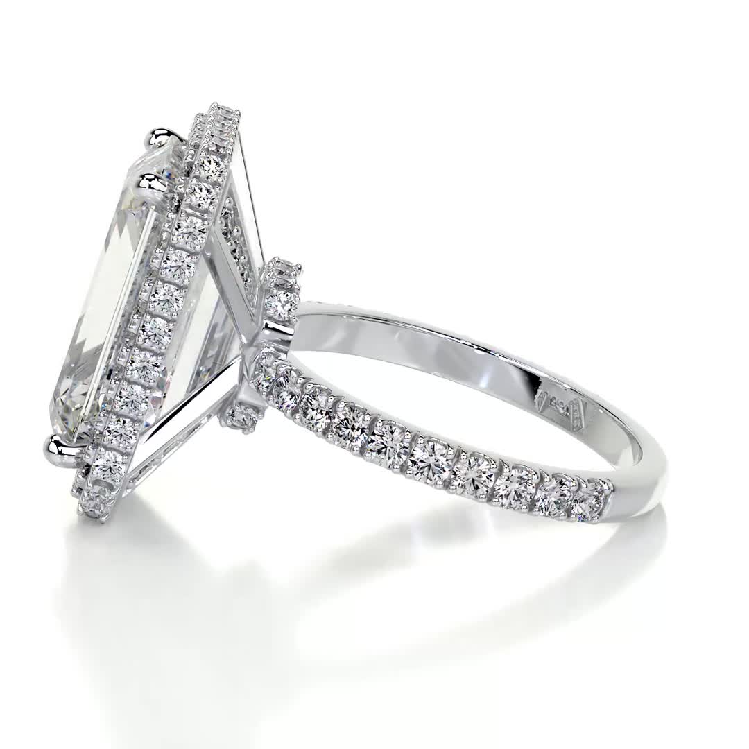 Claire Moissanite & Diamond Ring -18K White Gold、mySite、hinf8tx79
