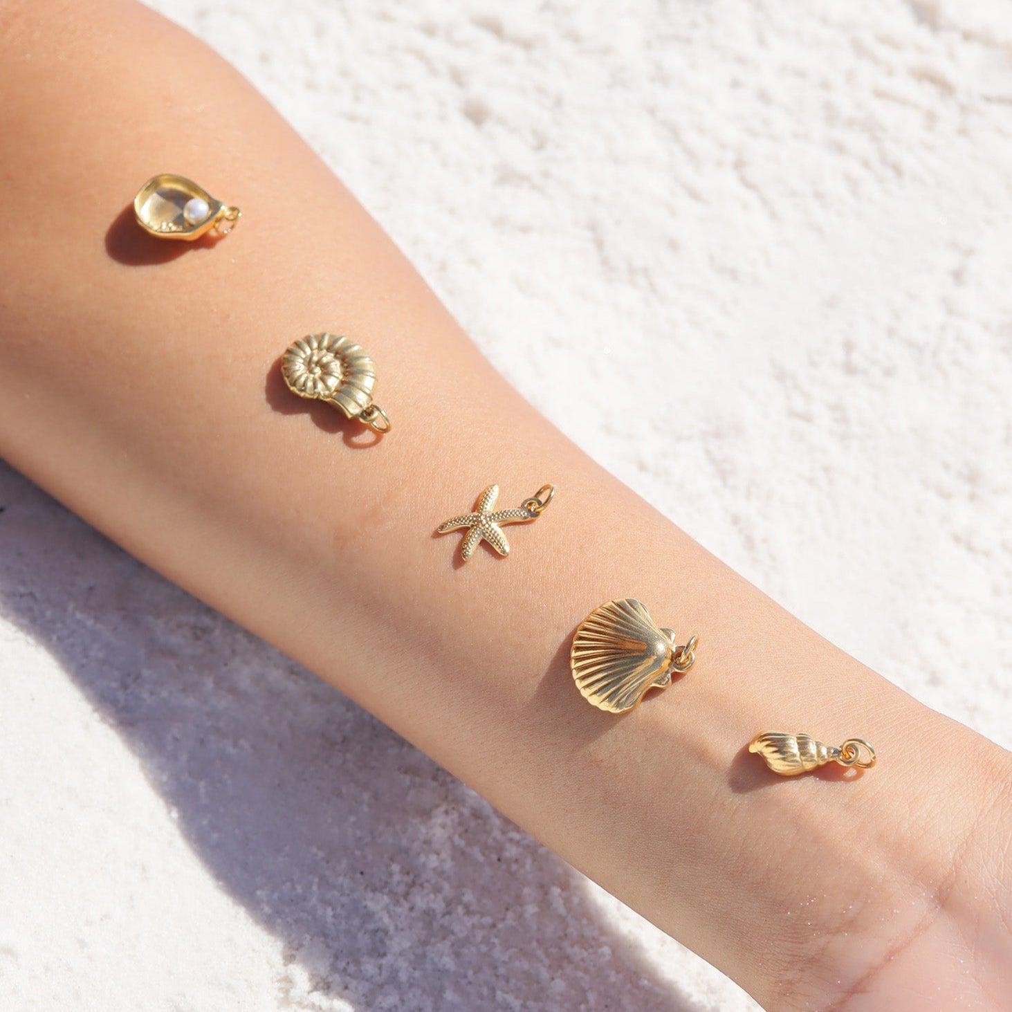 18K Gold PVD Stainless Steel Starfish Charm / PDL0185、mySite、dreamappss