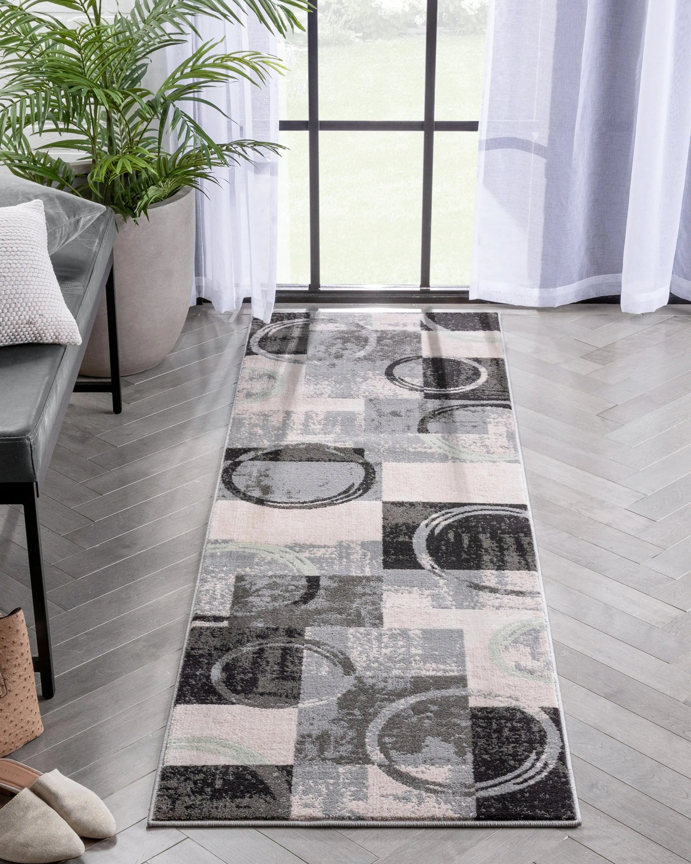 Shai Modern Geometric Grey Green Rug、mySite、gigharbornorthrealestate