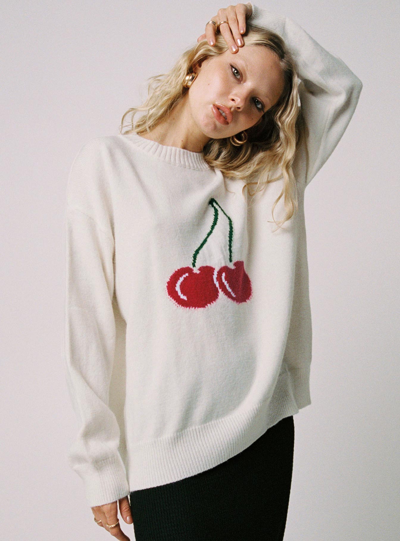 Cherry Dreams Knit Jumper Cream、mySite、solidvoid