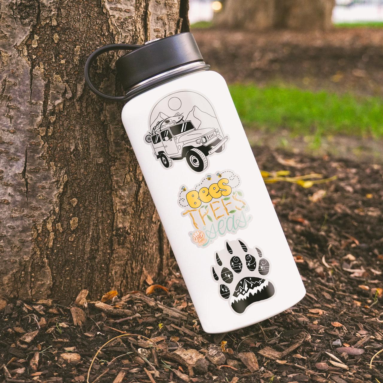  Nature And Outdoors Clear Stickers 8 Pack、mySite、elrpsem3k