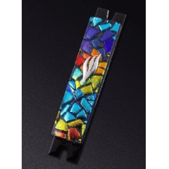 Mosaic Chips Rainbow Mezuzah by Daryl Cohen、mySite、topwebapps