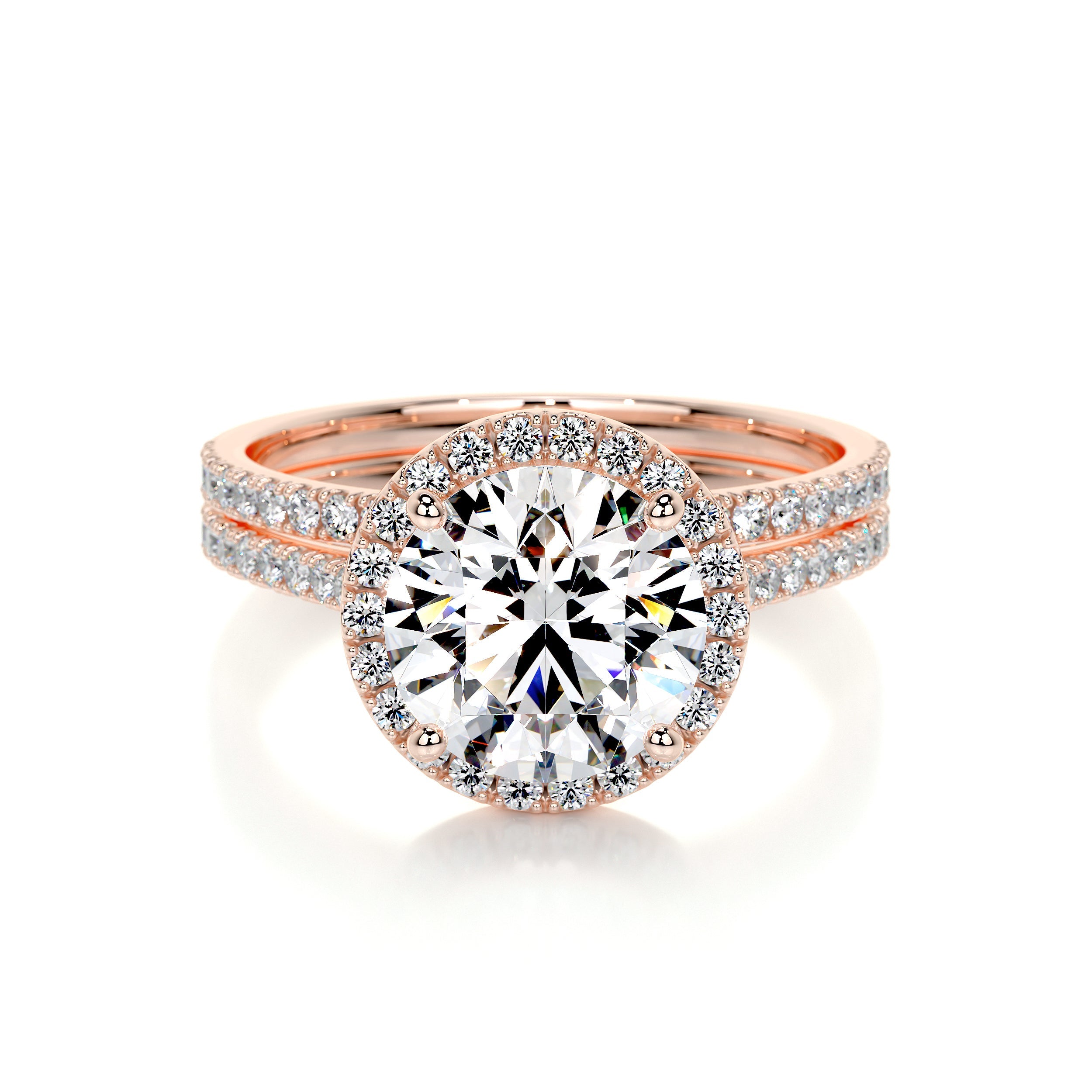 Layla Lab Grown Diamond Bridal Set - 14K Rose Gold、mySite、hinf8tx79