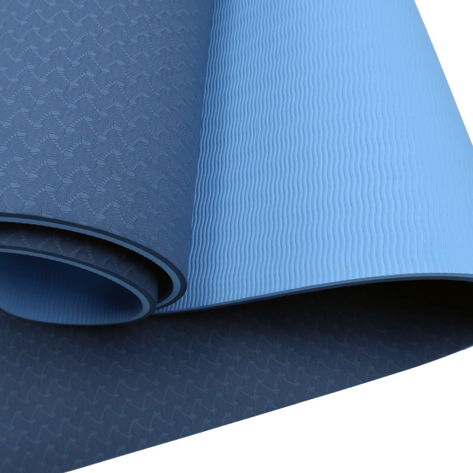 Powertrain TPE Pilates Exercise Yoga Mat 8mm - Dark Blue、mySite、camillekostekn