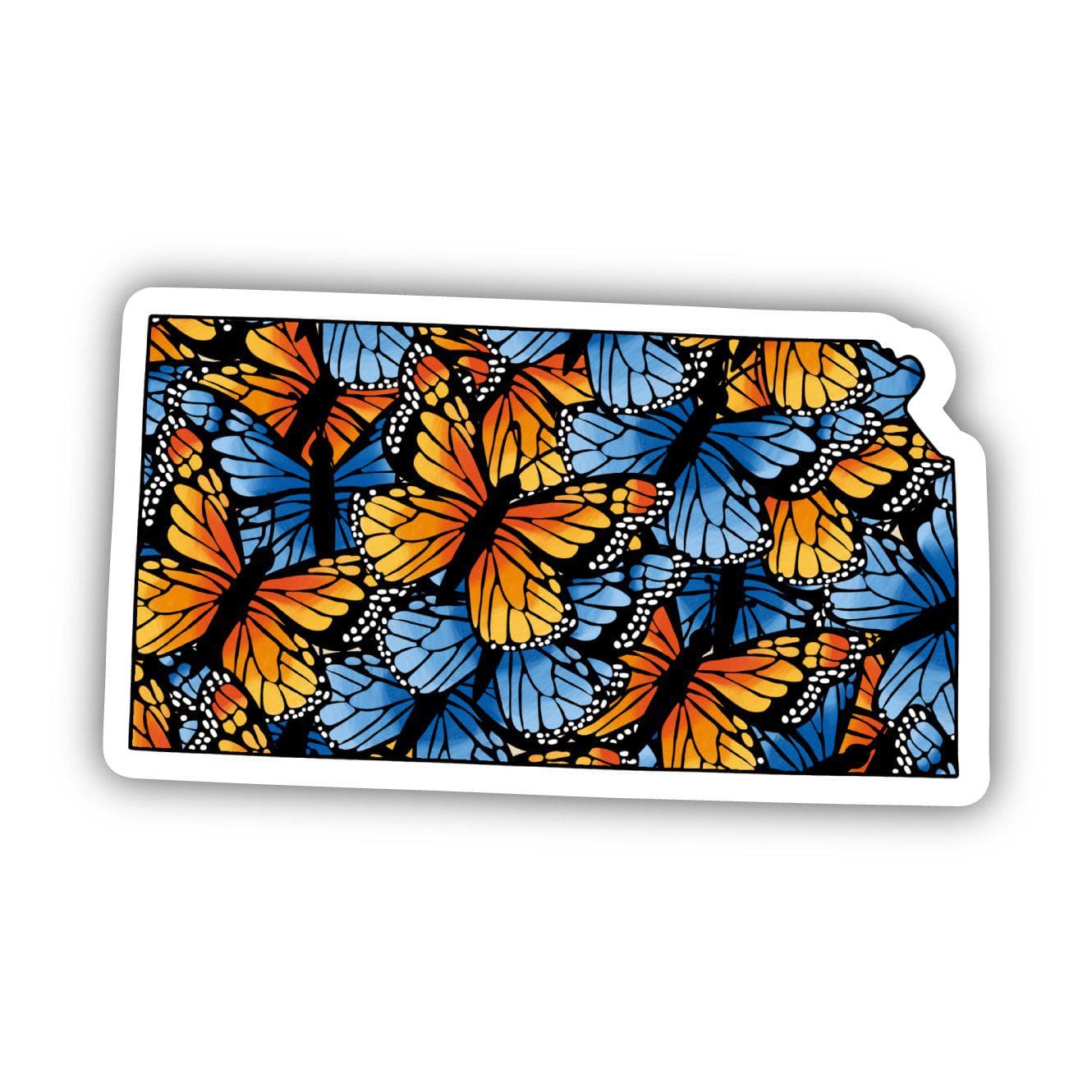  Kansas Butterfly Pattern Sticker、mySite、elrpsem3k