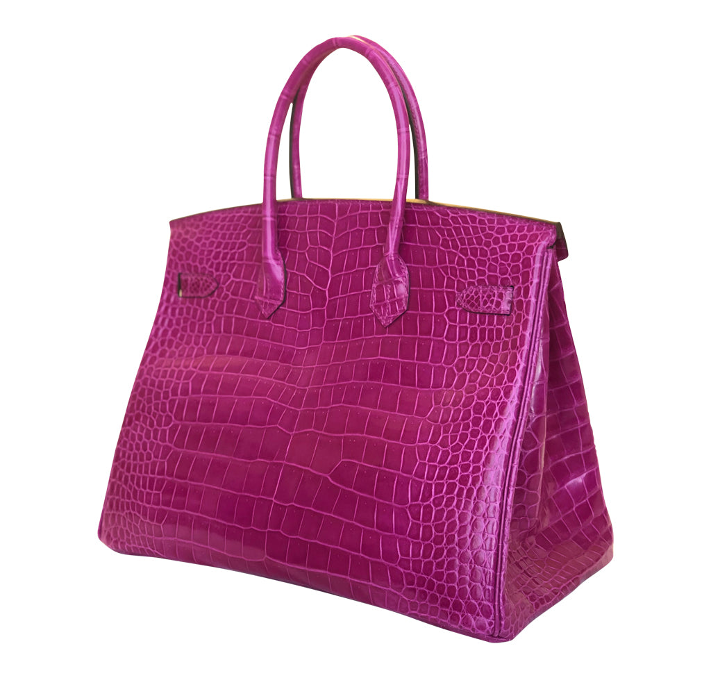 Hermès Birkin 35 Rose Sheherazade Crocodile Bag、mySite、garminoutage.com