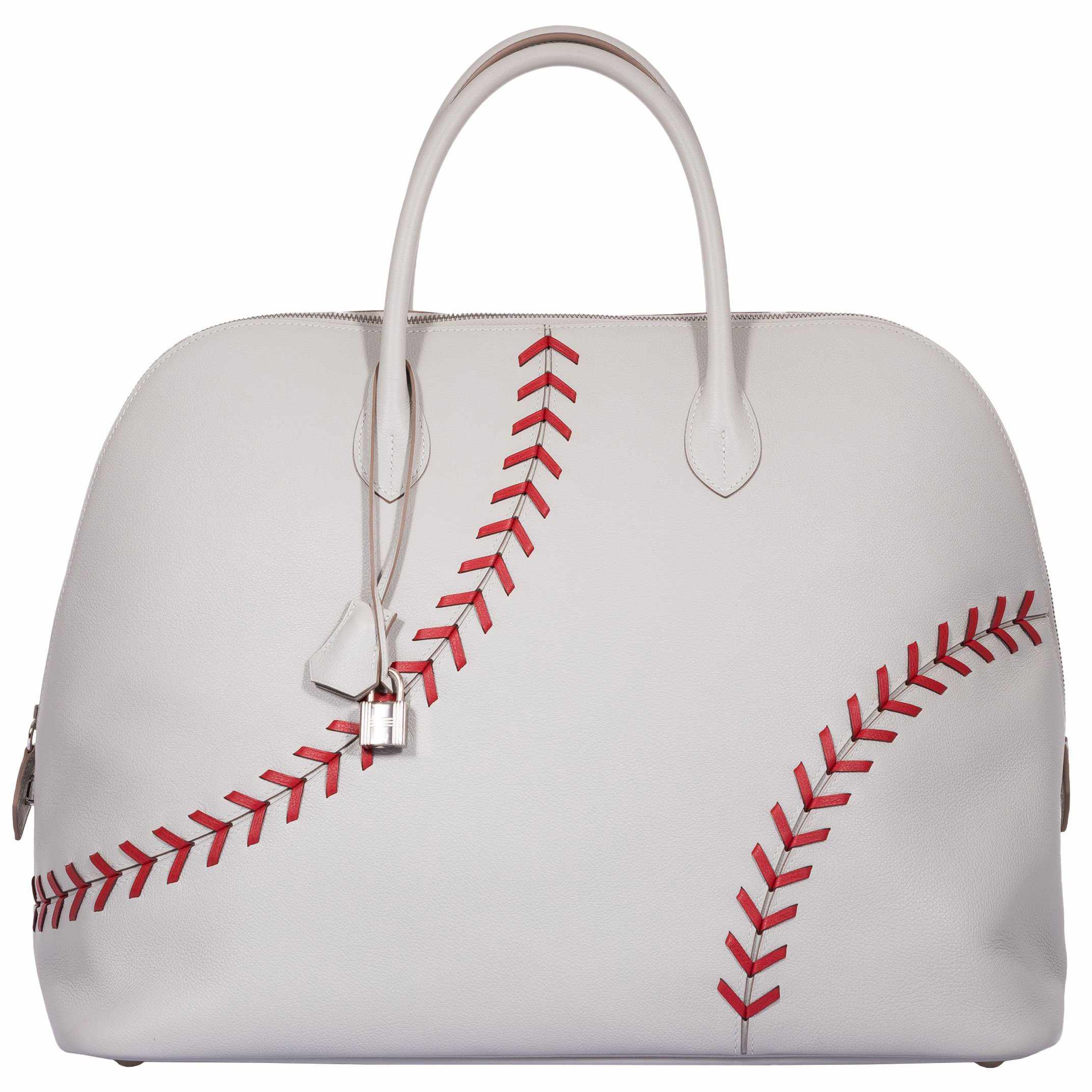 Hermès Bolide 45 1923 Baseball Gris Perle Rouge Evercolor Travel Bag、mySite、garminoutage.com