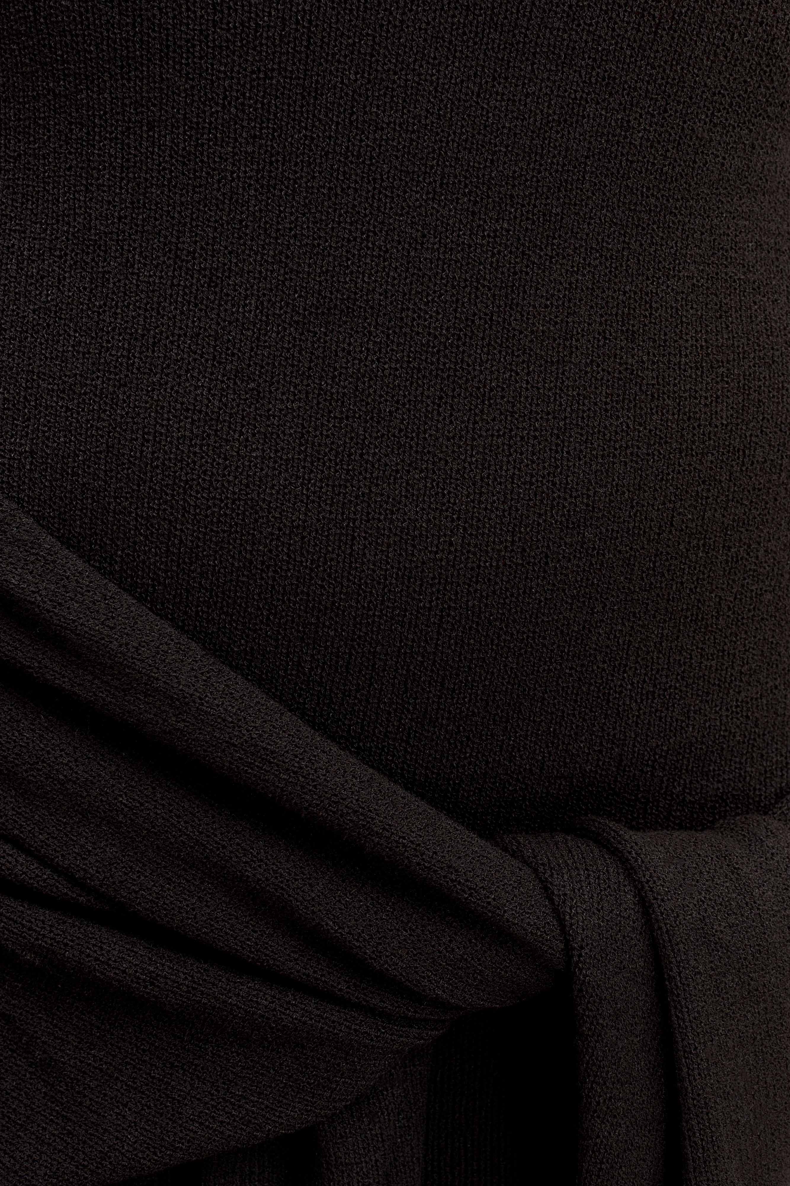 Cameron Off Shoulder Tie Maxi Dress - Black、mySite、solidvoid