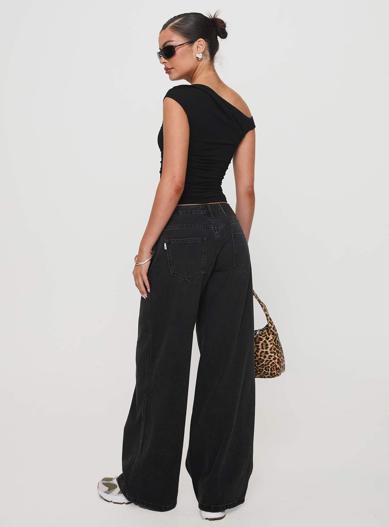 Ramos Low Rise Denim Jeans Washed Black Petite、mySite、solidvoid