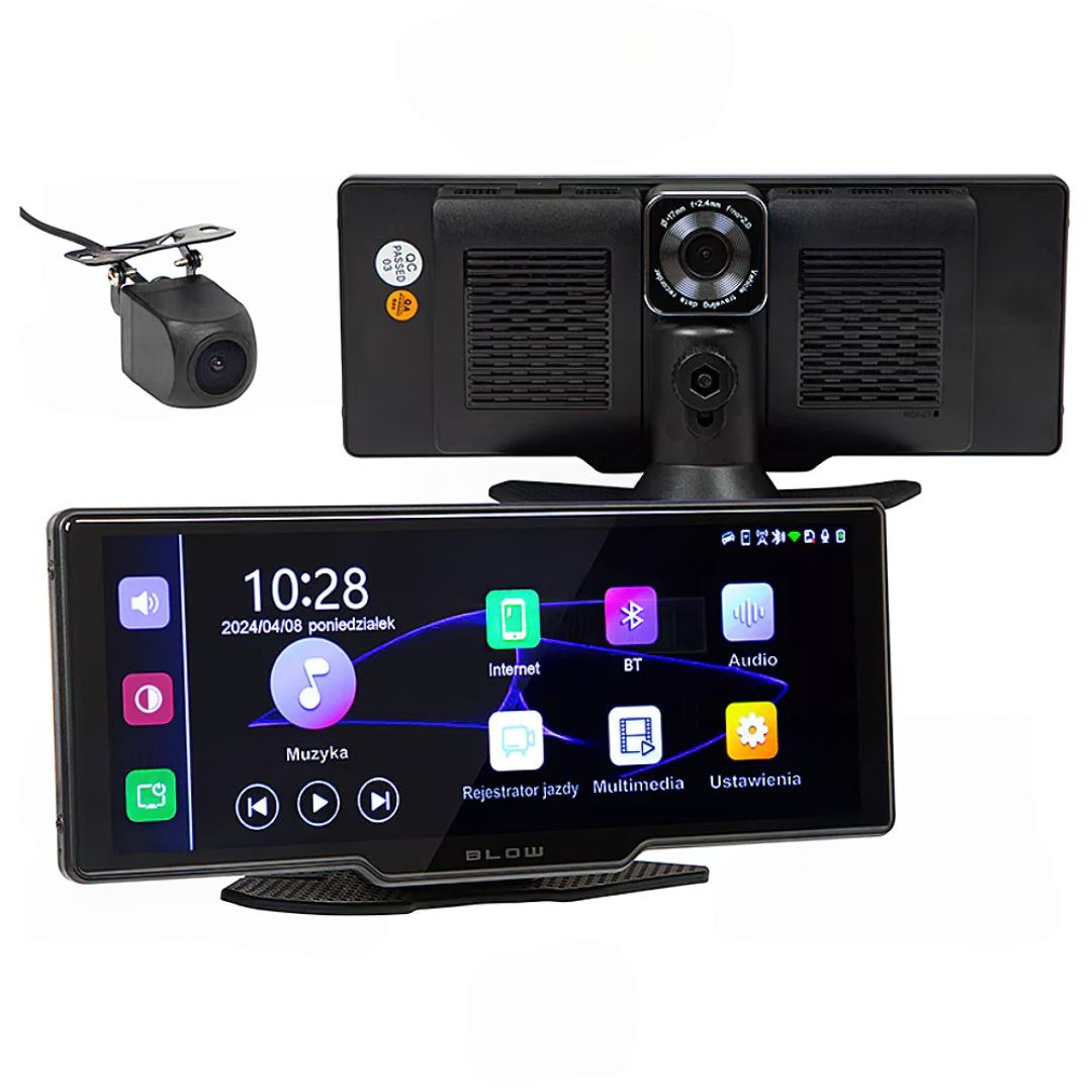 Blow CarPlay 5.0 sem fios 10.26'' com dashcam e câmara traseira、mySite、fannypackpong