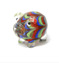 Murano Glass Handblown Piggy Assortment、mySite、g9winljtr