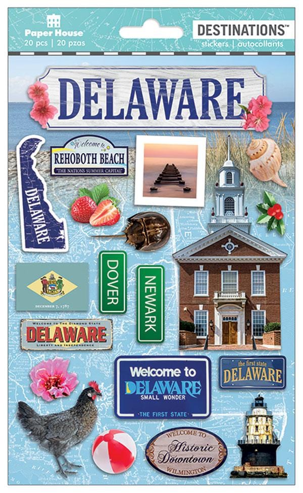  Scrapbook Stickers - 3D Delaware Stickers、mySite、ghnorth