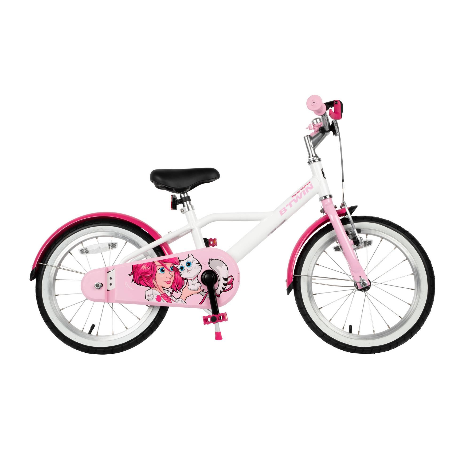 Btwin HYC500 Girls' Hybrid Bike 16 Kids' 3'7 to 4'0