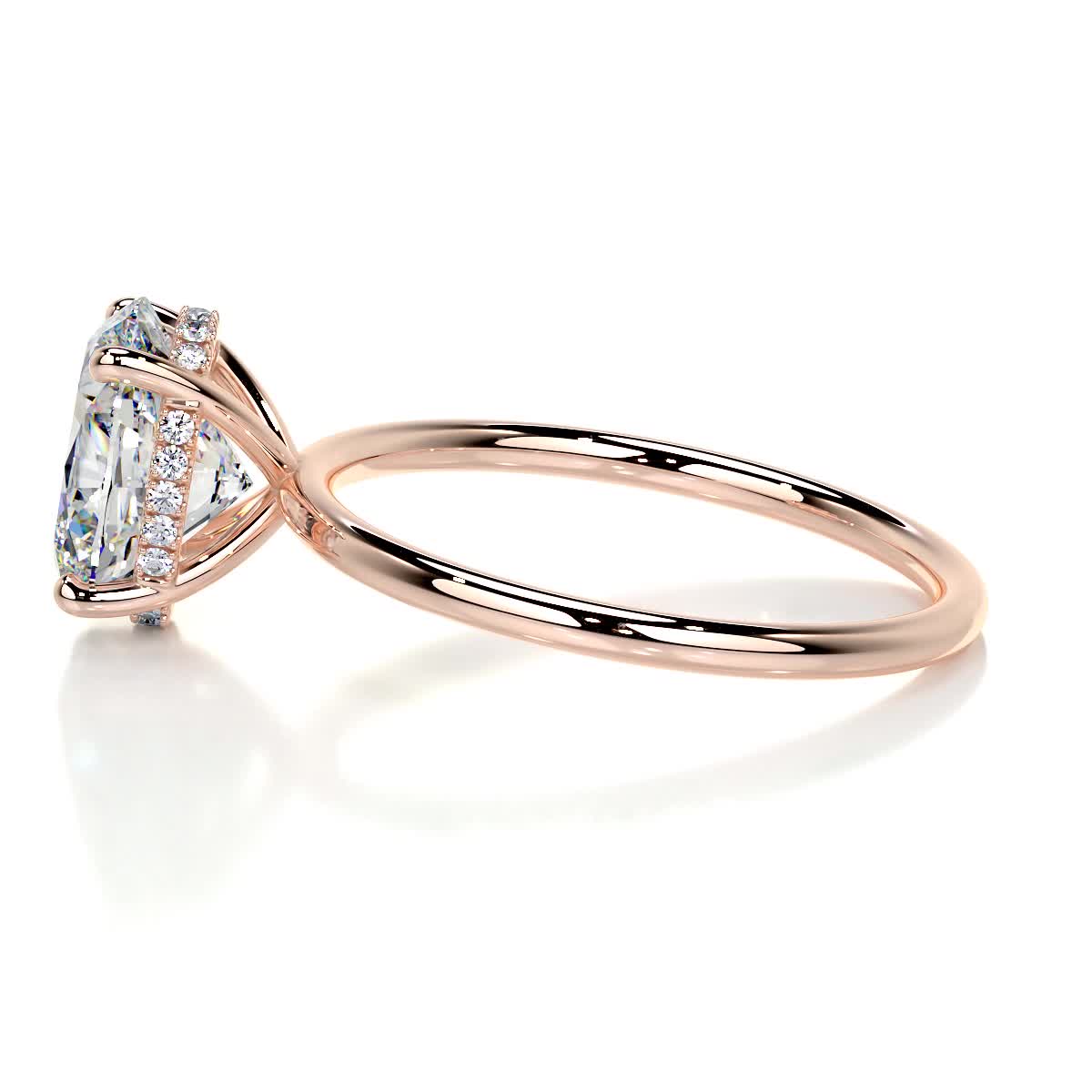 Willow Moissanite & Diamond Ring -14K Rose Gold、mySite、hinf8tx79