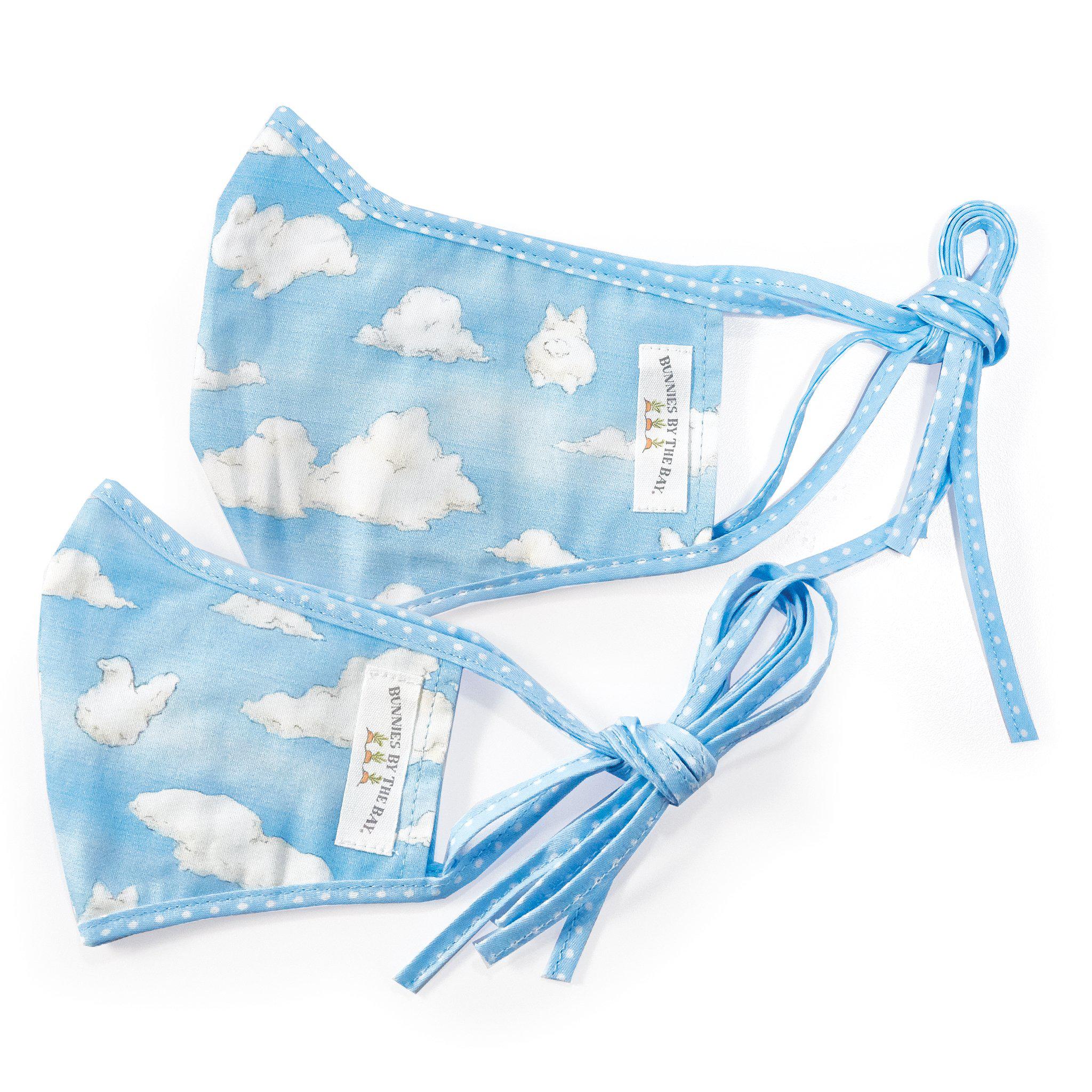 RETIRED - Bunny Clouds Cloth Face Mask for Adults and Kids、mySite、g9winljtr