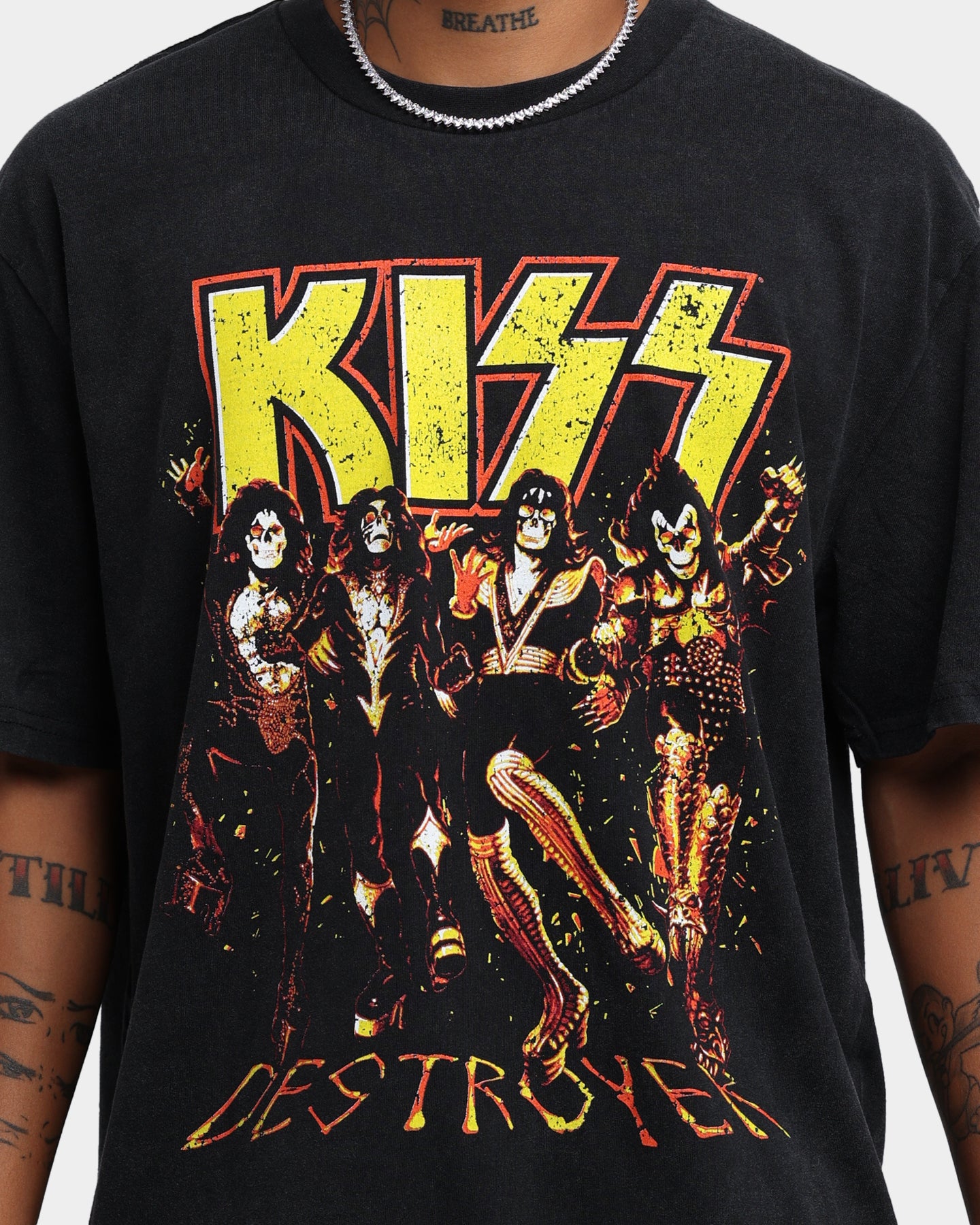 KISS Destroyer T-Shirt Black Wash、mySite、zt4zffjzw