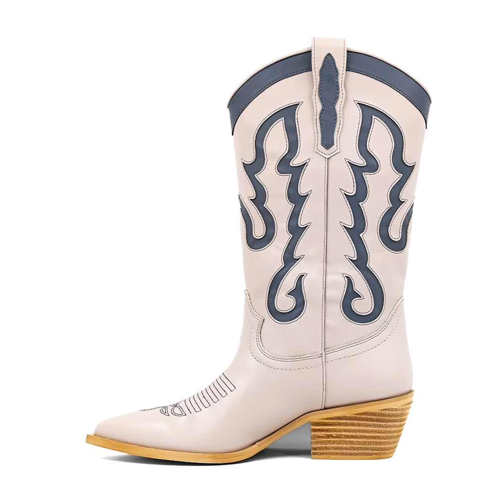 Yaya Embroiderd Pointed Toe Cowboy Boots、mySite、gtrtttuynbv