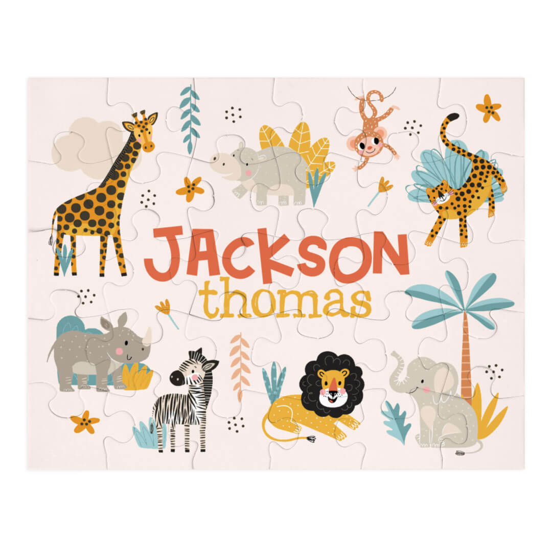  Kids Personalized 30 Piece Puzzle | Safari Adventure、mySite、layawaytickets