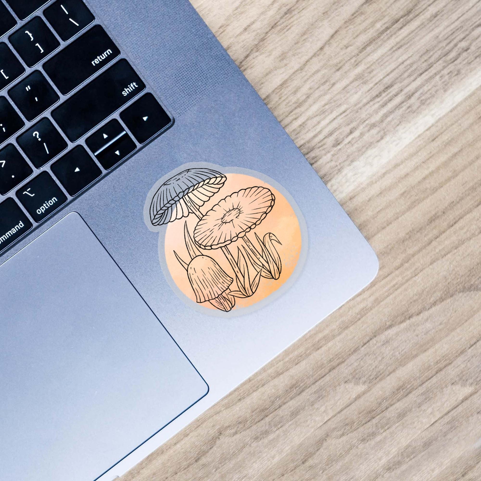  Agaricus Plicatilis Abstract - Clear Sticker、mySite、elrpsem3k