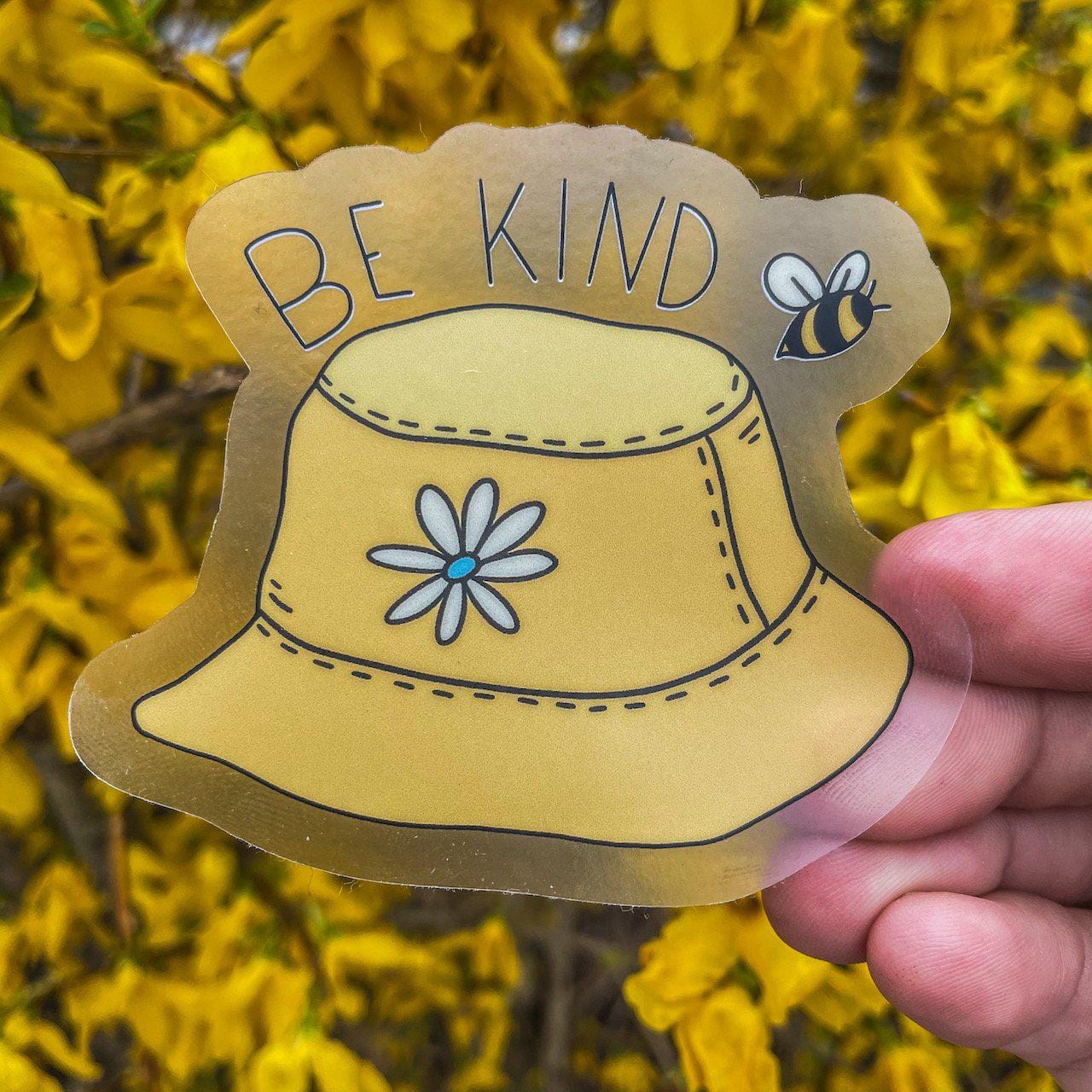  Be Kind Bucket Hat - Clear Sticker、mySite、elrpsem3k
