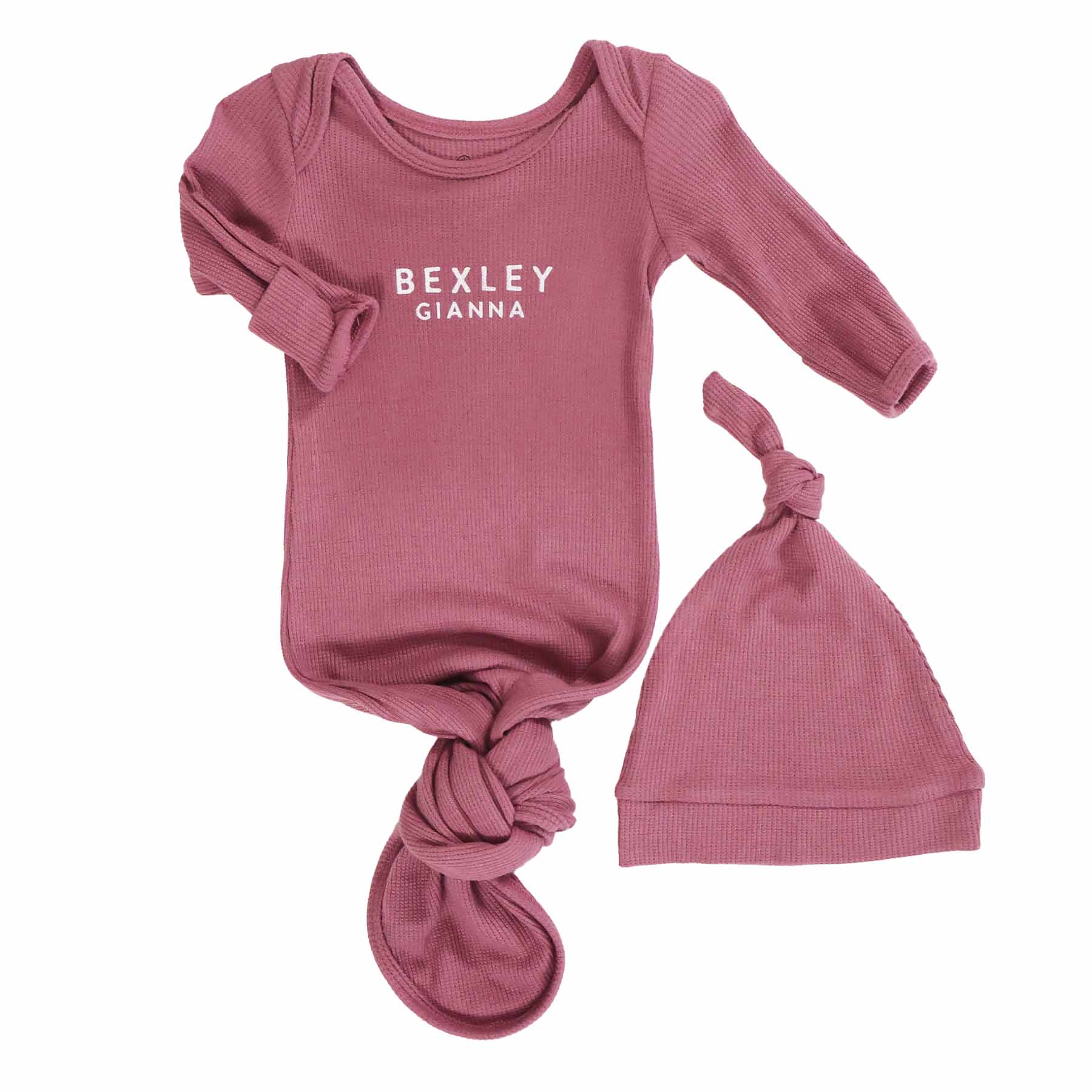  Girl Personalized Bamboo Newborn Baby Knot Gown & Hat、mySite、layawaytickets