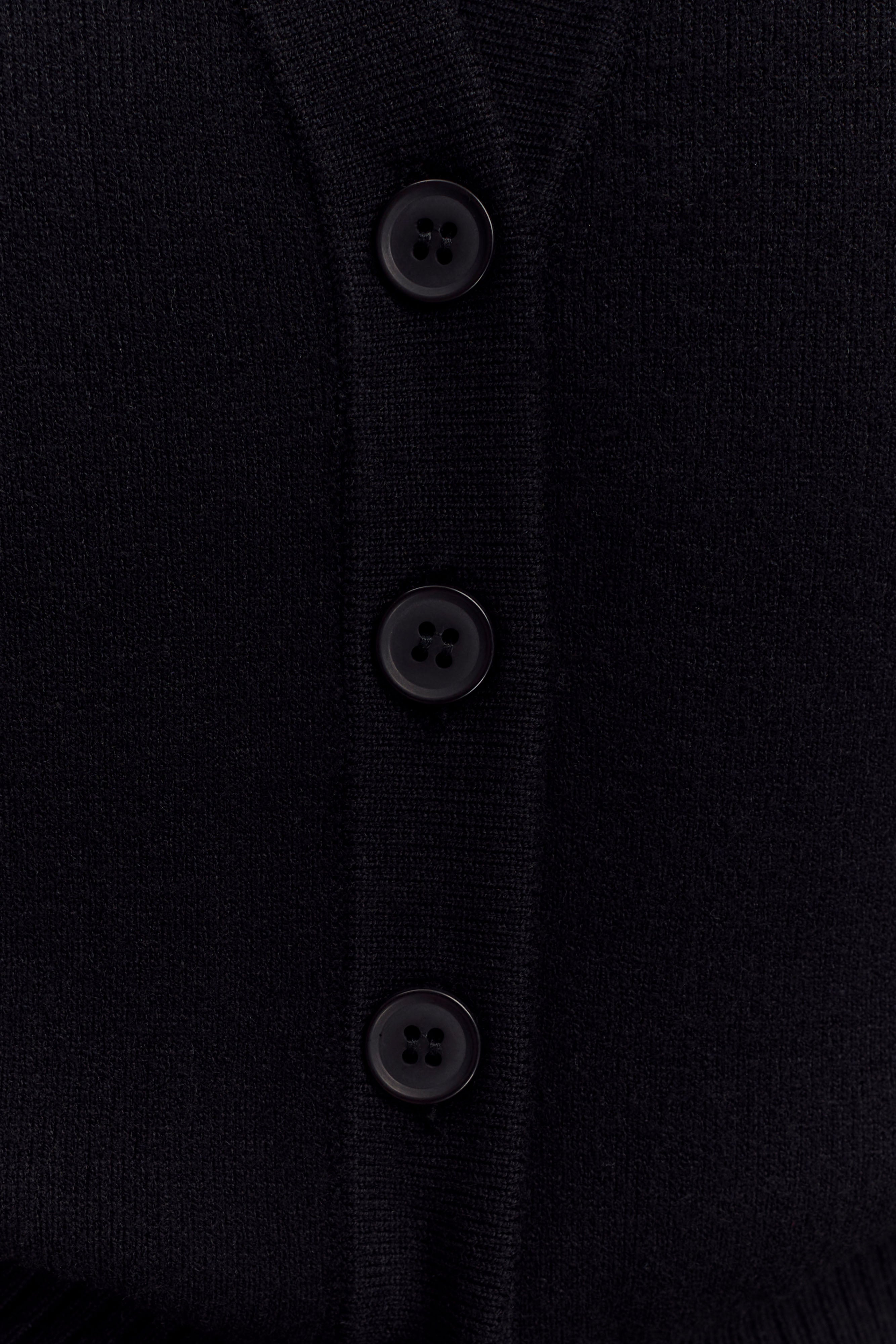 Alexia Buttoned Oversized Cardigan - Black、mySite、solidvoid