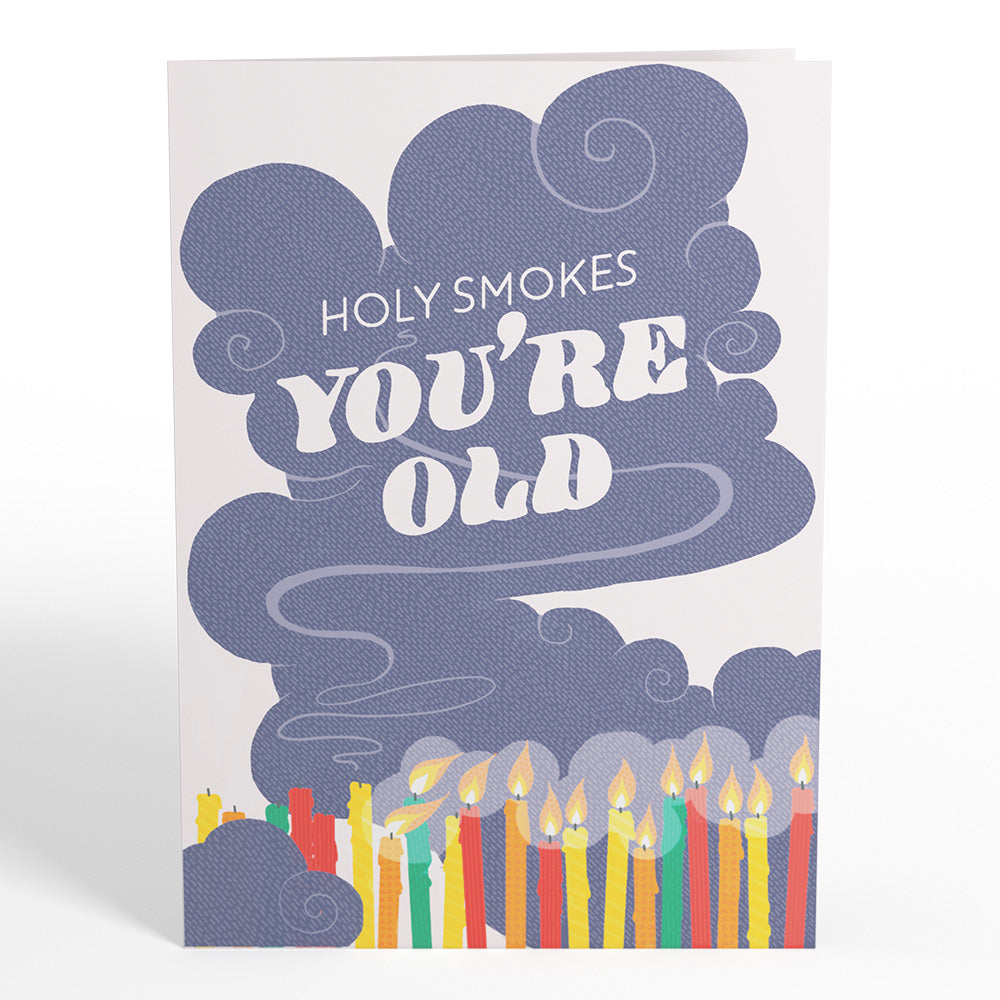 Holy Smokes You're Old Birthday Pop-Up Card、mySite、solidvoid
