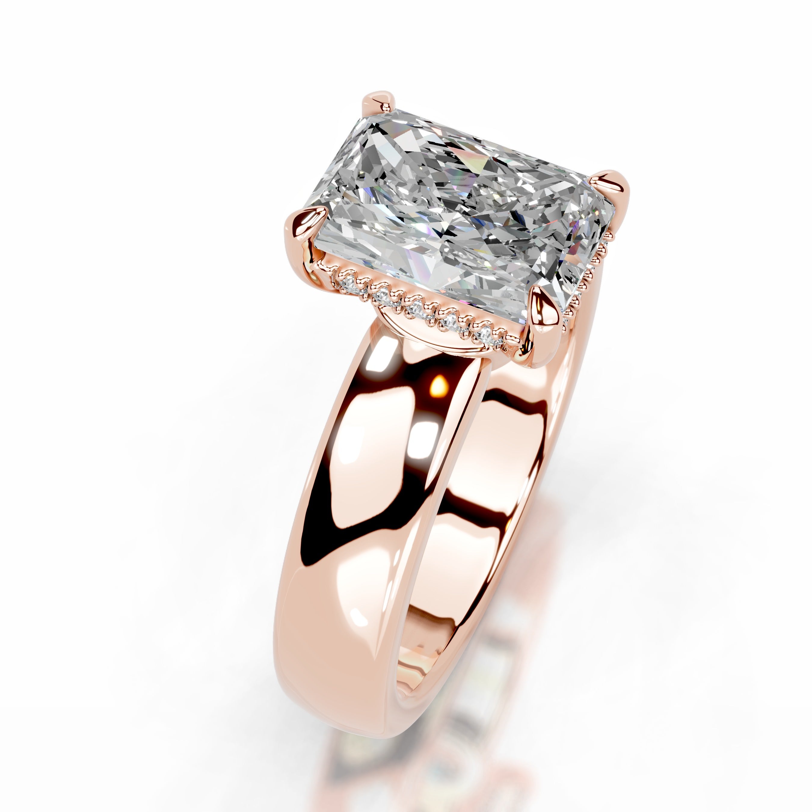 Lux Moissanite & Diamond Ring - 14K Rose Gold、mySite、hinf8tx79
