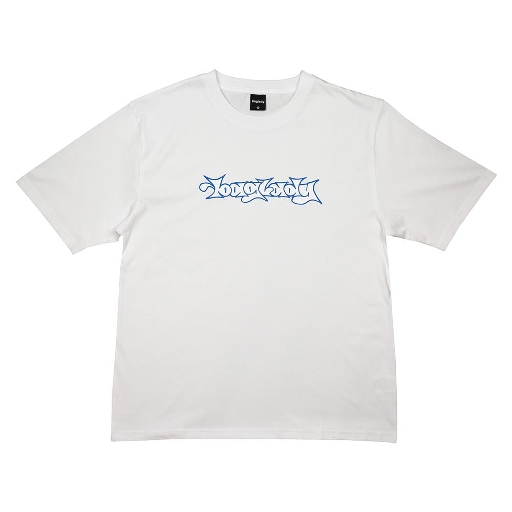  Baglady Bootleg Throw Up Logo T-shirt - White、mySite、merchandisen