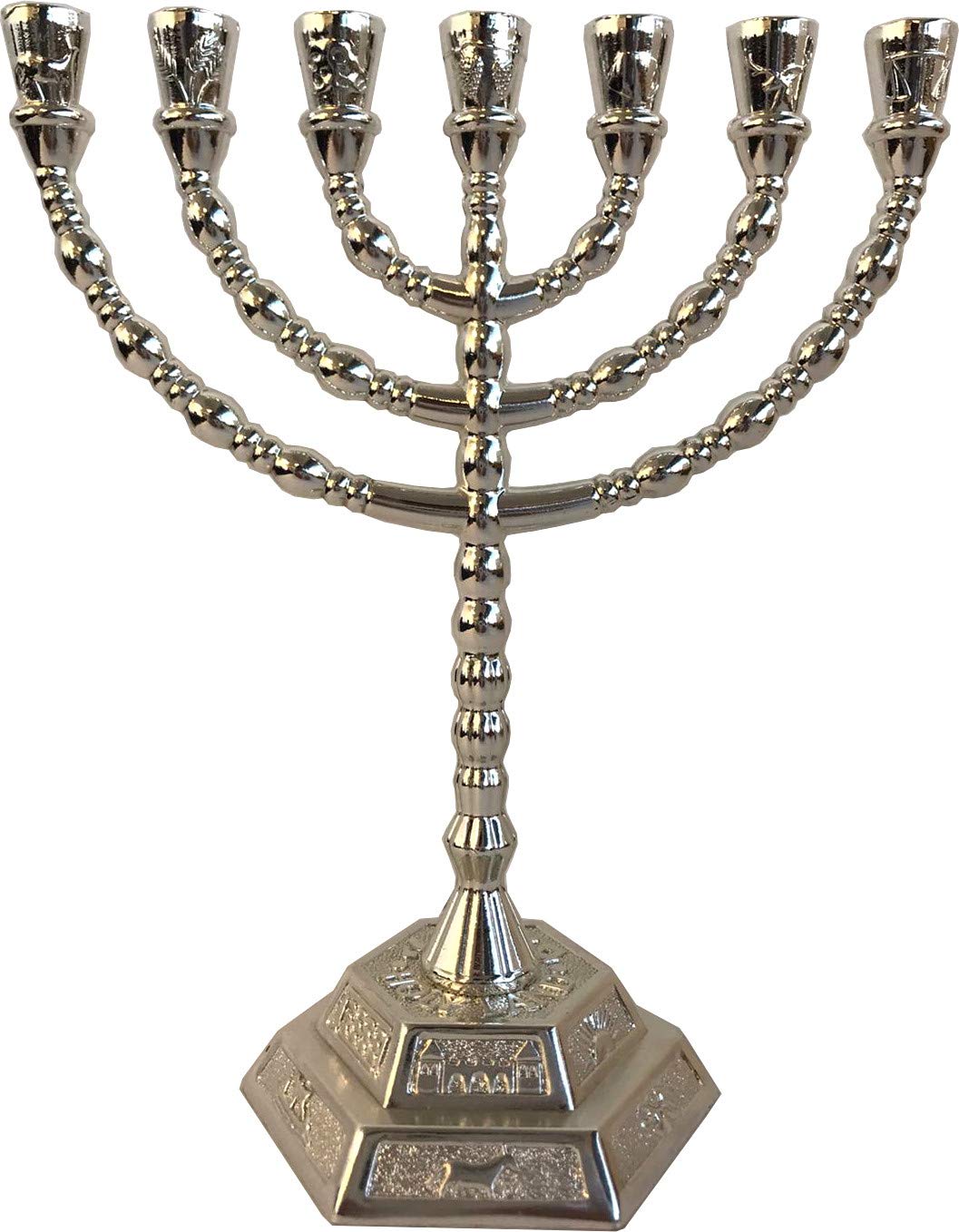  Holy Land Market Jewish Candle Sticks Menorah - 7 Branches - 12 Tribes of Israel Menorah、mySite、elrpsem3k