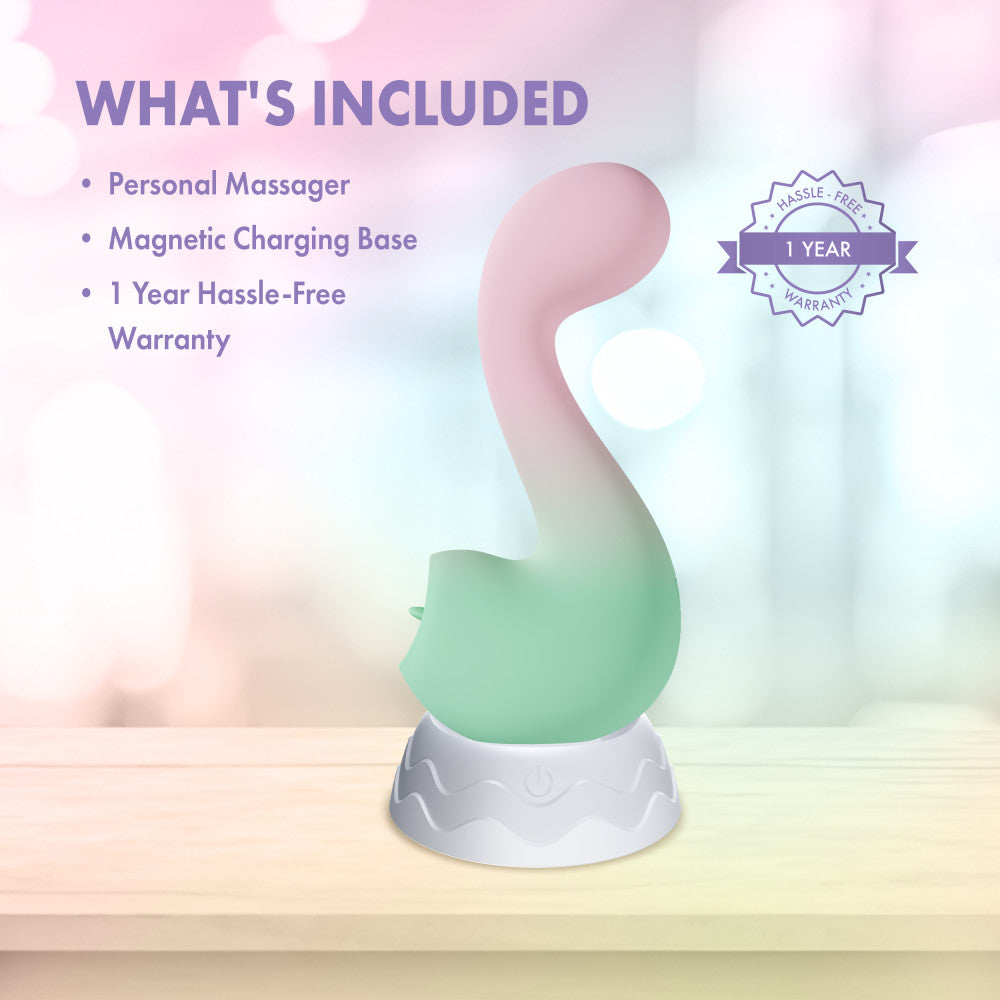 Play With Me | Melody Silicone Dual Vibrator With G-Spot Precision & Tongue-Fluttering Clitoral Stimulation - Pink、mySite、bottomscart