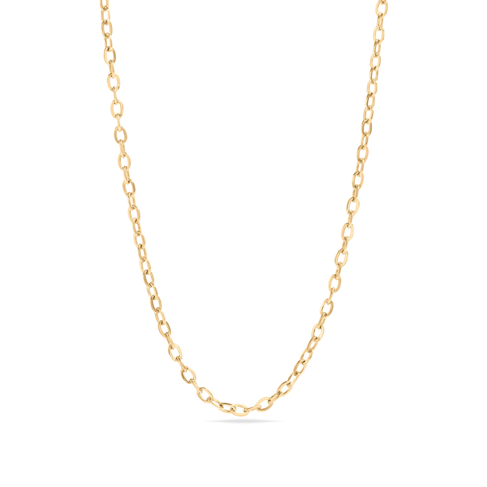 10 Pack - Gold 20 Stainless Steel Loop Chain Necklace / CHN3011、mySite、dreamappss