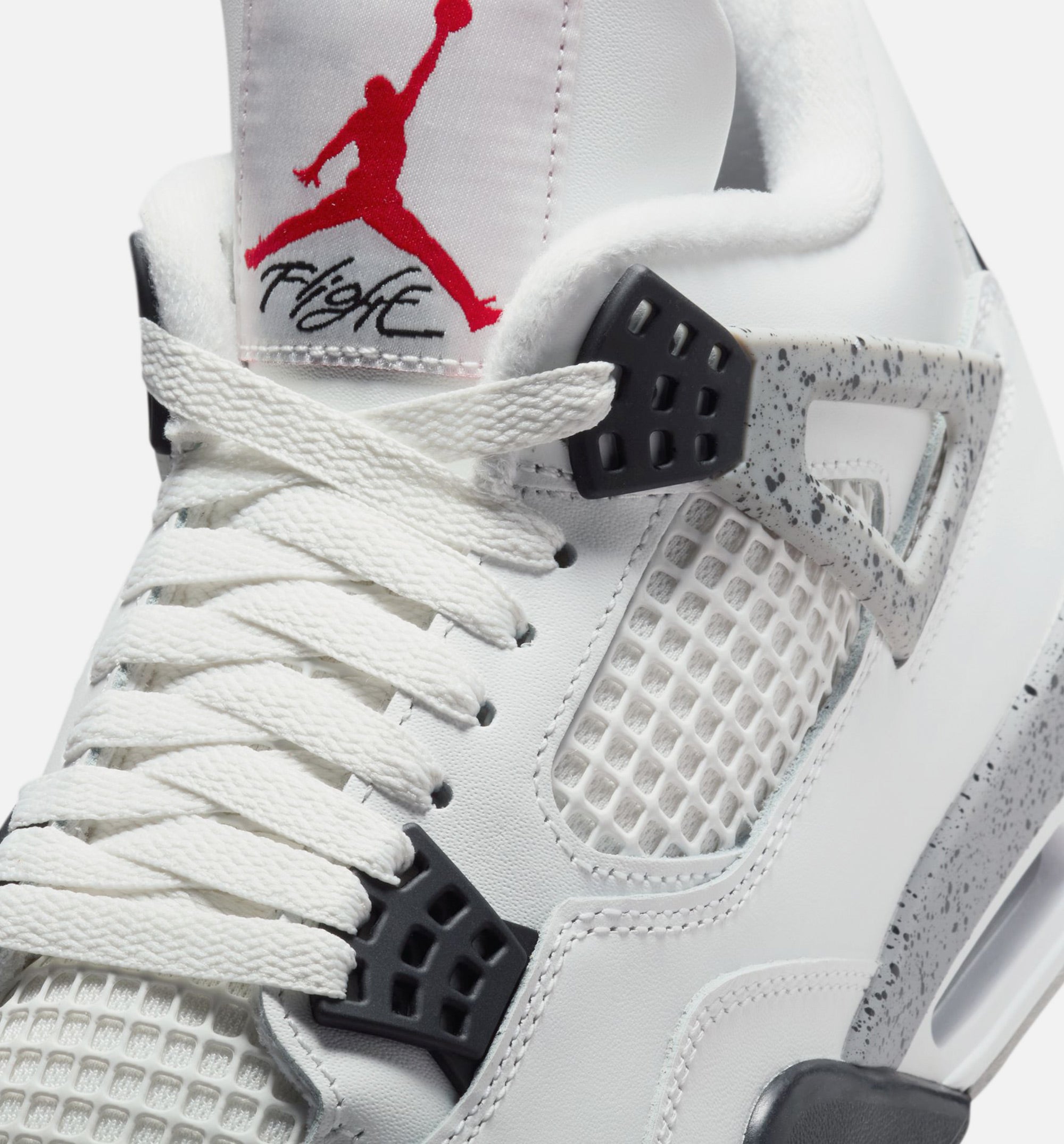 Air Jordan 4 Retro White Cement Mens Lifestyle Shoe - Summit White/Fire Red/Cement Grey/Black Limit One Per Customer、mySite、dreamappss