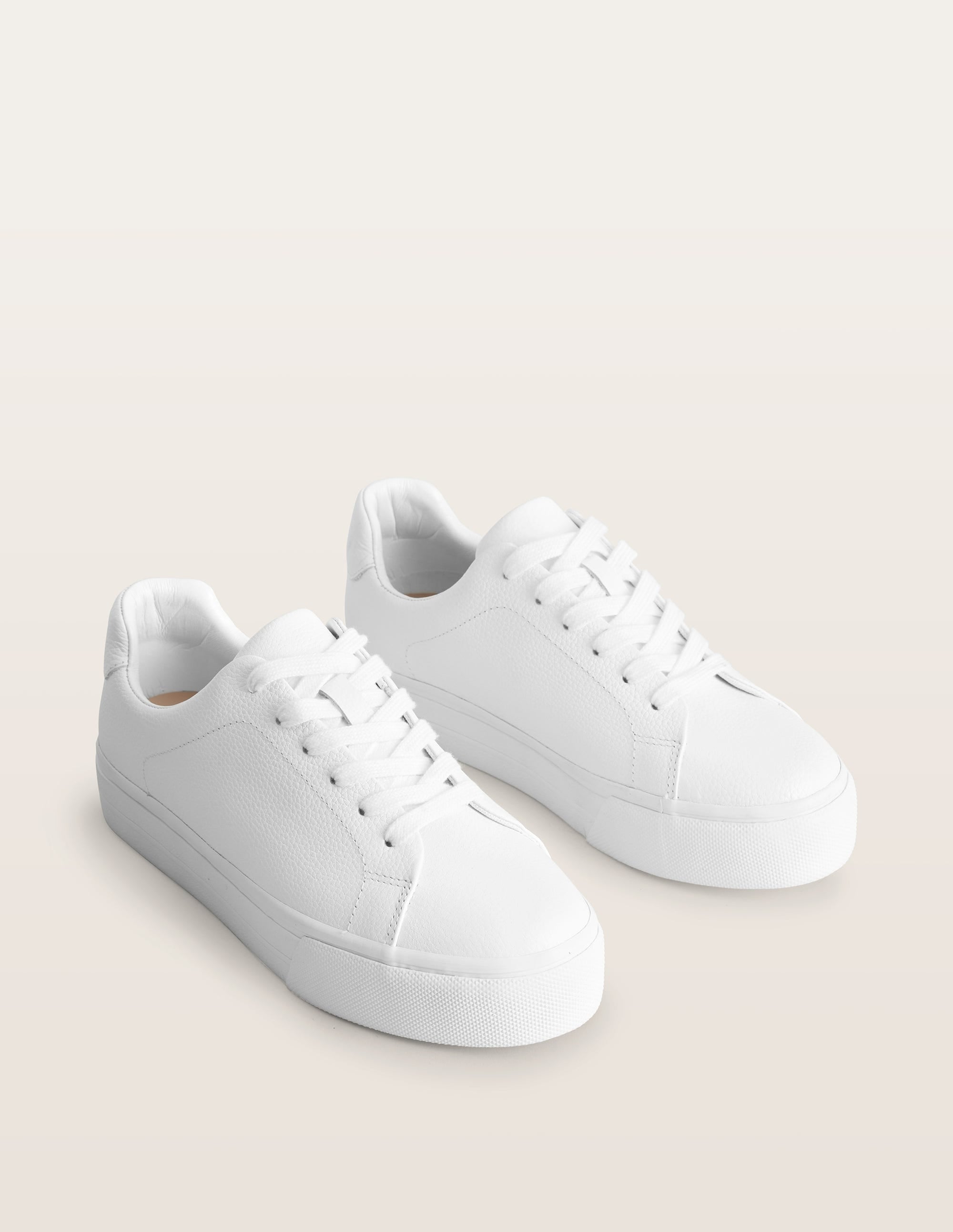  Flatform Trainers-White Tumbled Leather、mySite、ashleygrahame