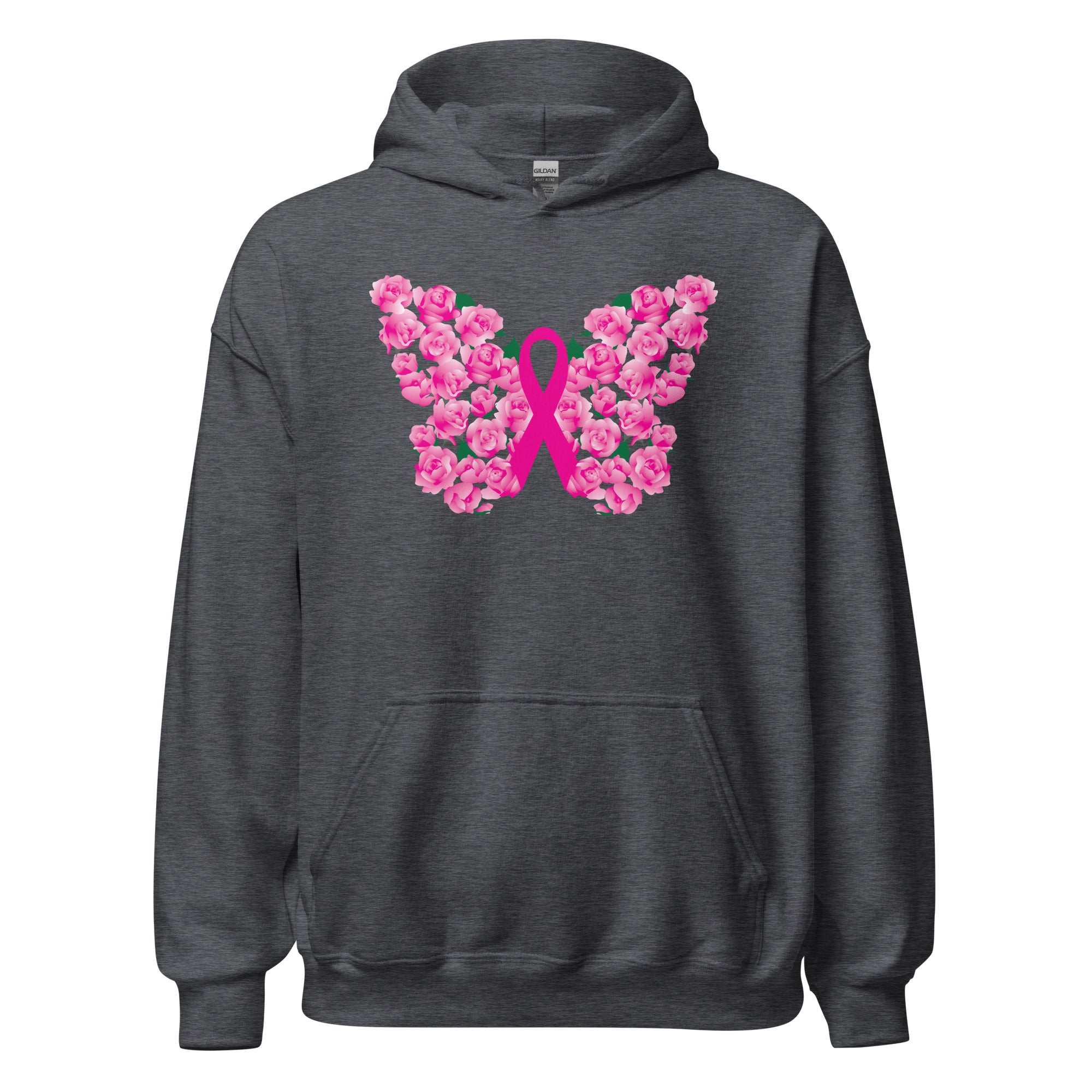 Pink Ribbon Floral Butterfly Hoodie、mySite、camillekostekn
