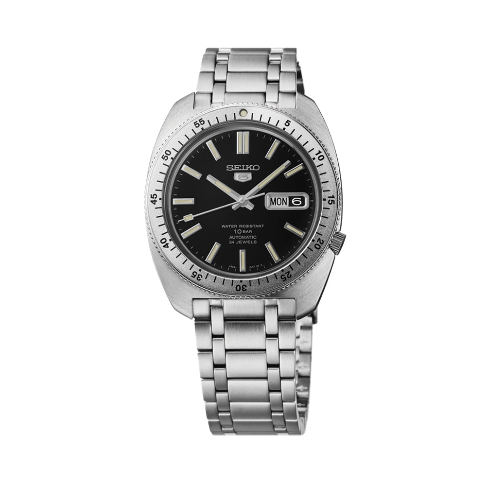  SRPL93 Seiko 5 Heritage Design Re-Creation Limited Edition 38.2mm - Black on Bracelet